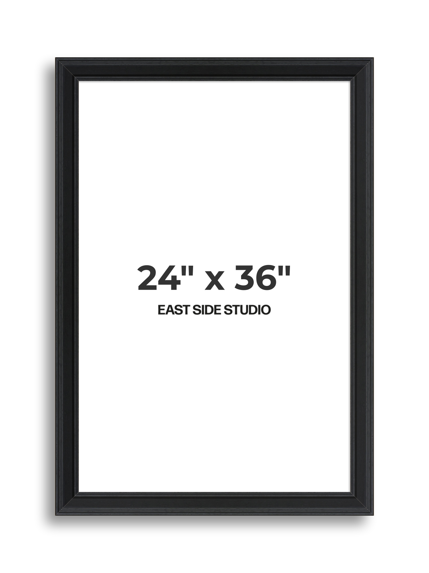 Wide Black Grain 24" x 36" picture frame