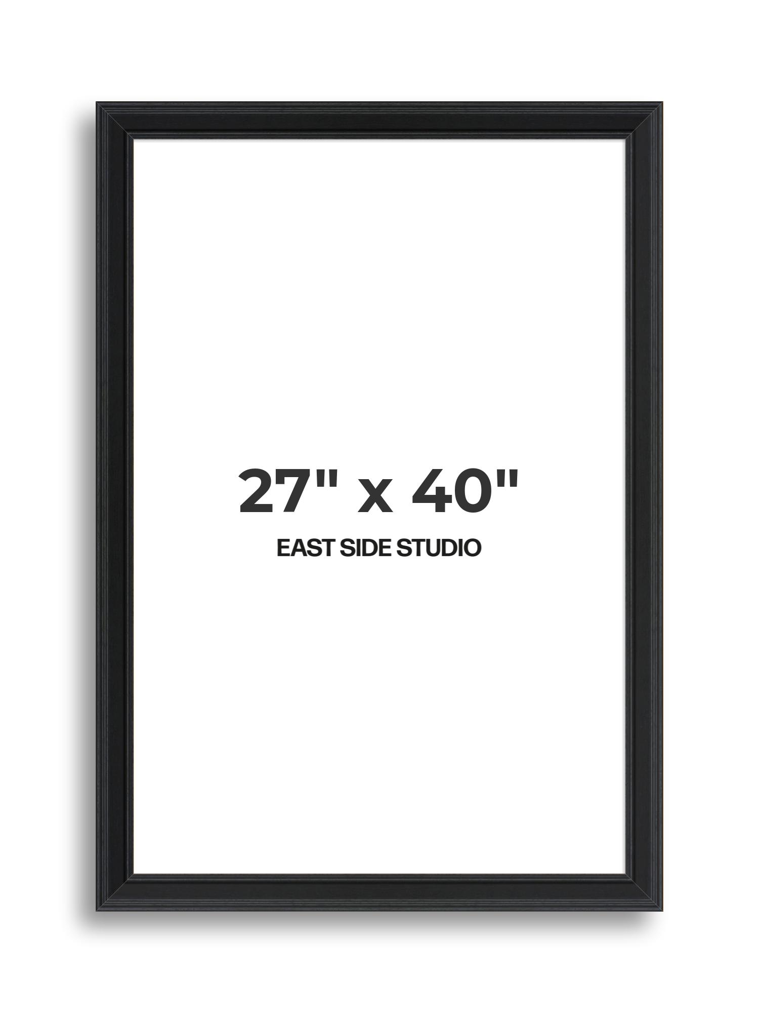 Wide Black Grain 27" x 40" picture frame