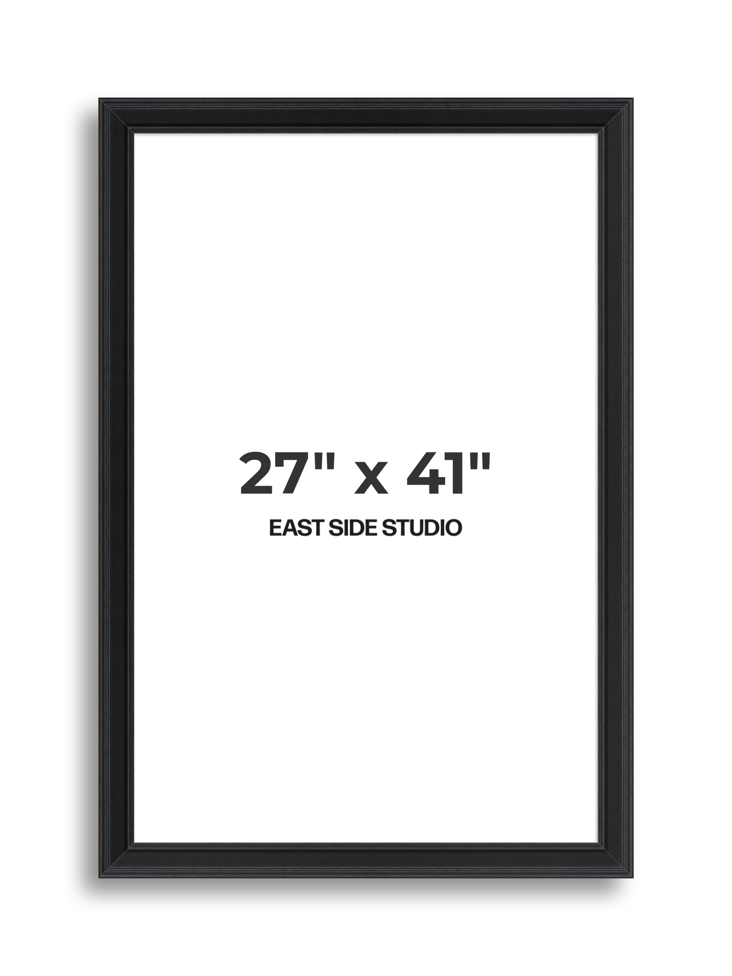 Wide Black Grain 27" x 41" picture frame