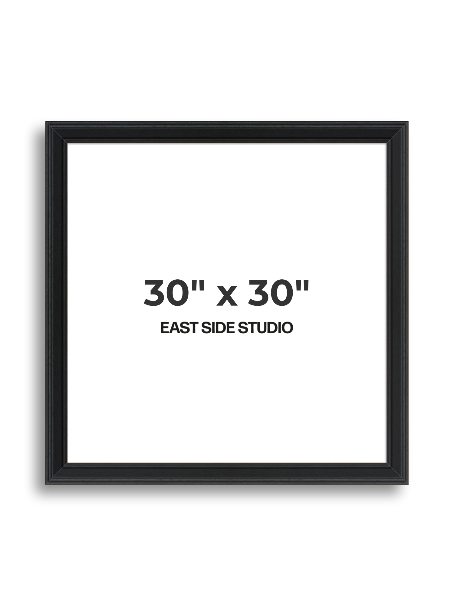 Wide Black Grain 30" x 30" picture frame