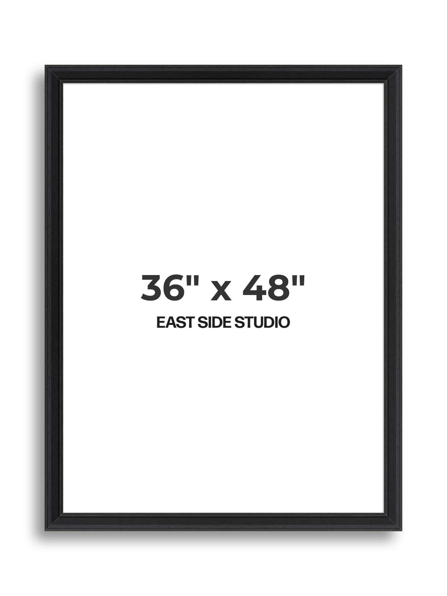 Wide Black Grain 36" x 48" picture frame