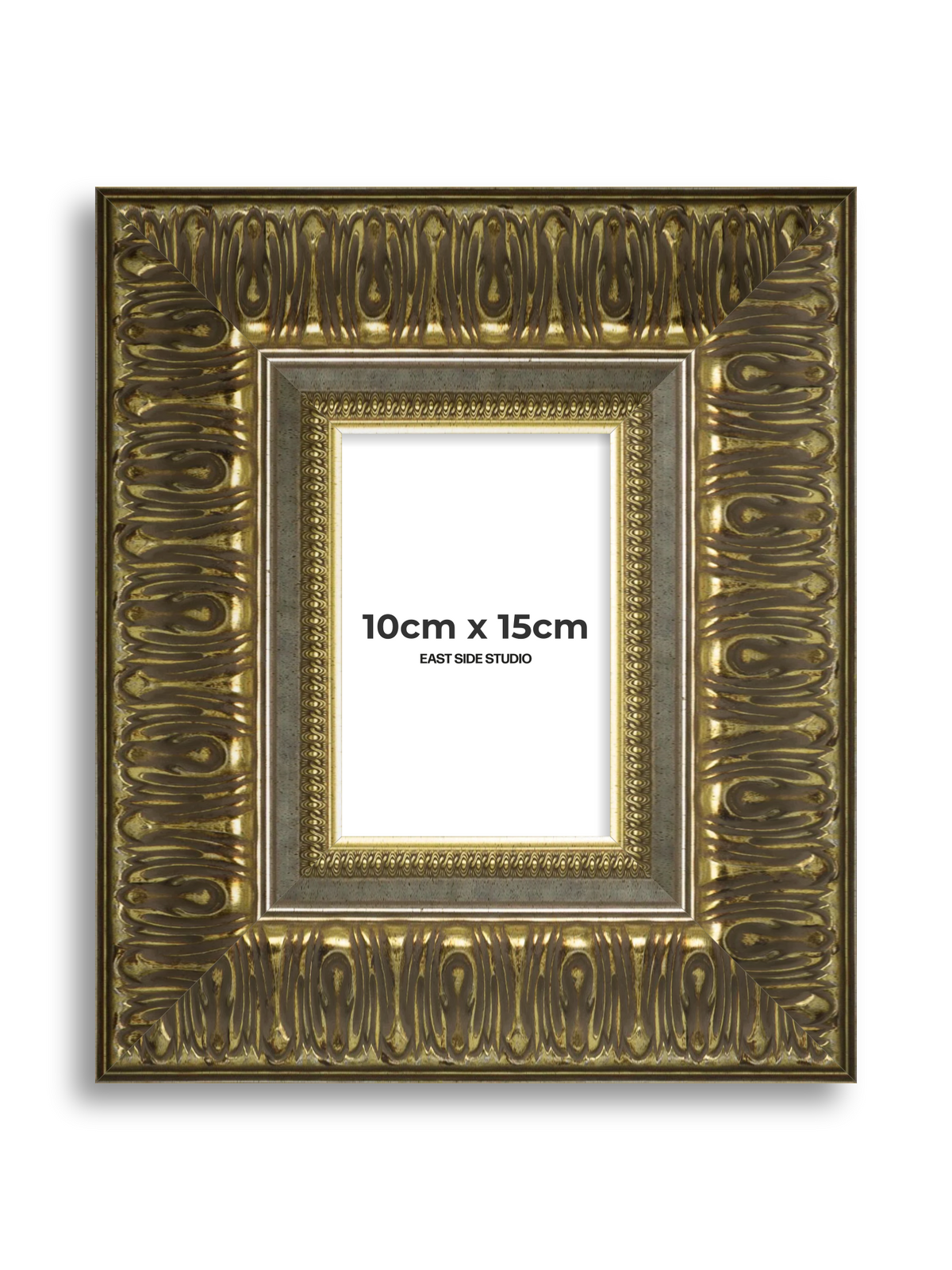 Volute Silver Gold 10cm x 15cm picture frame