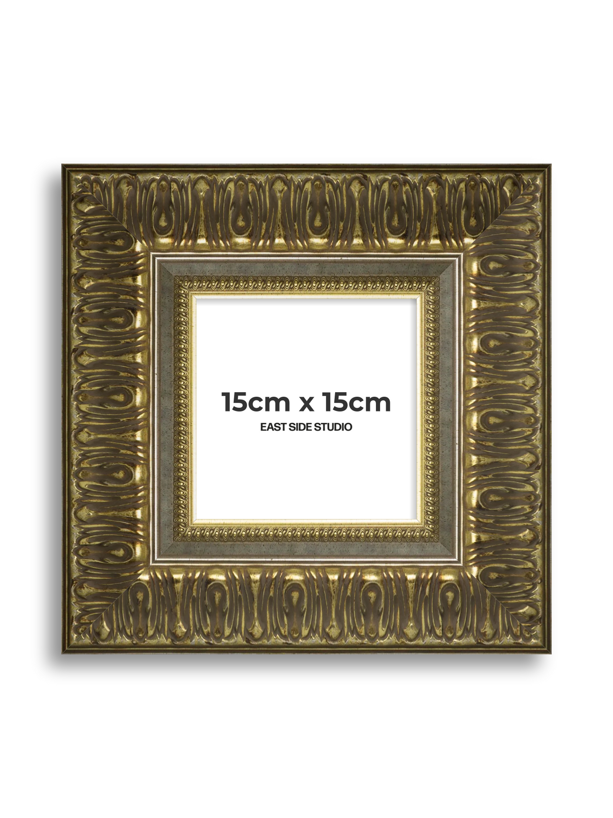 Volute Silver Gold 15cm x 15cm picture frame