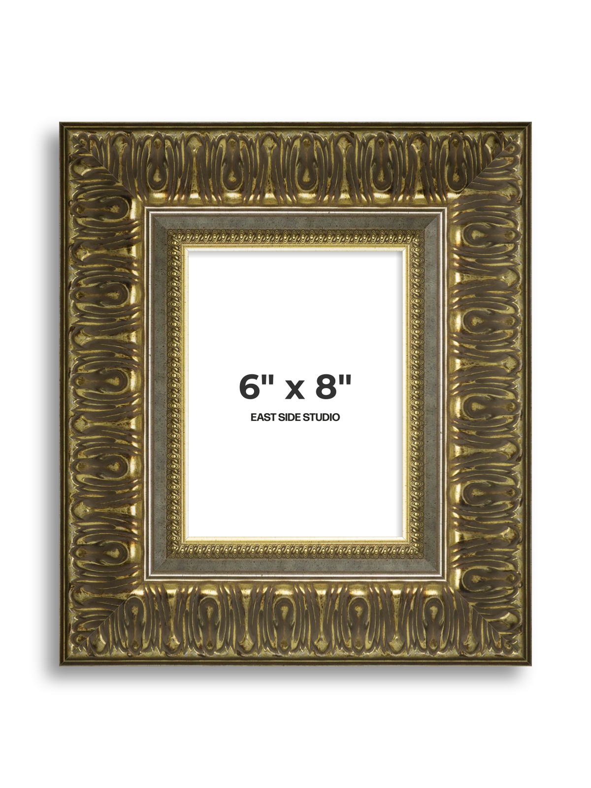 Volute Silver Gold 6" x 8" picture frame