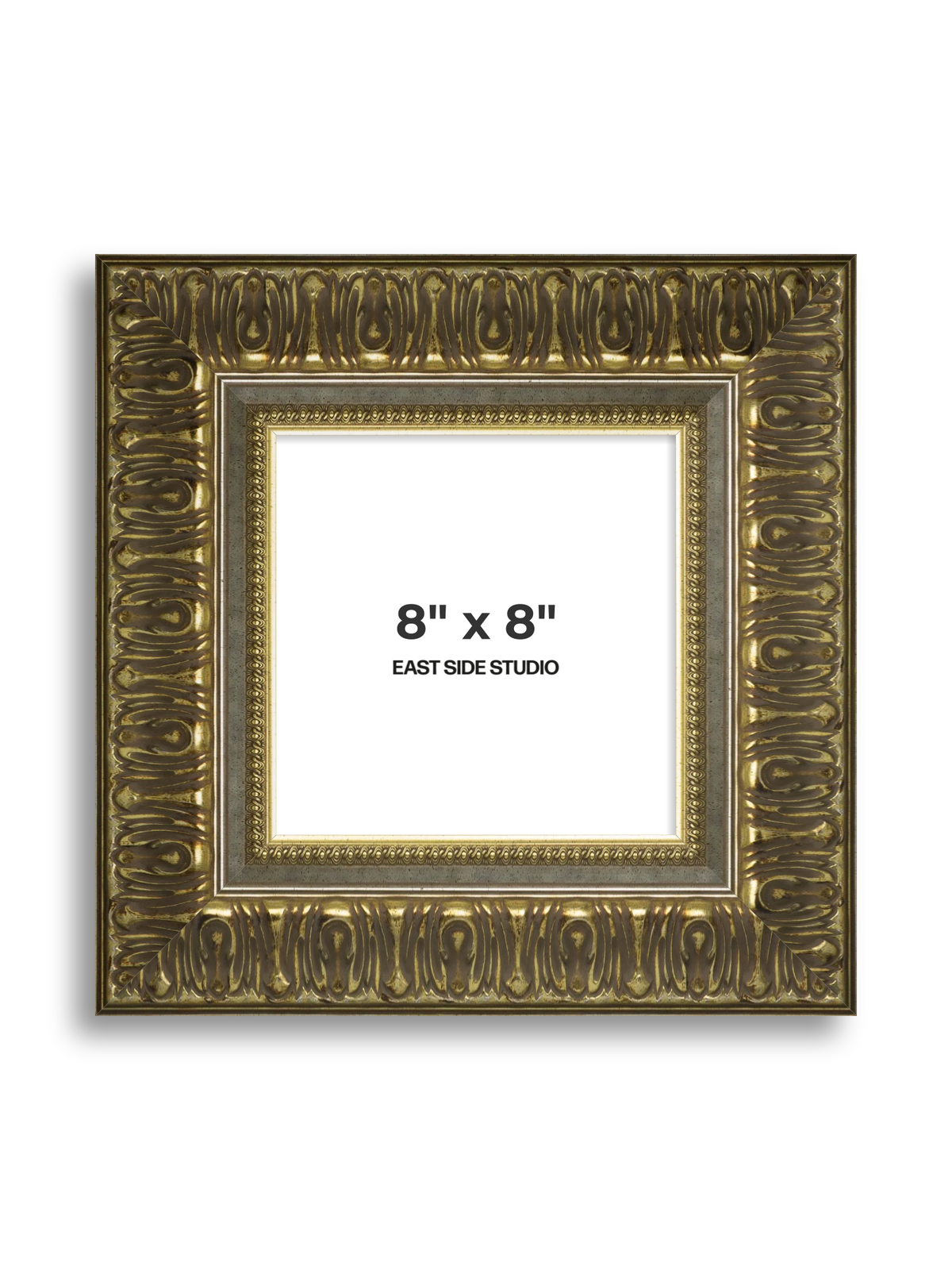 Volute Silver Gold 8" x 8" picture frame