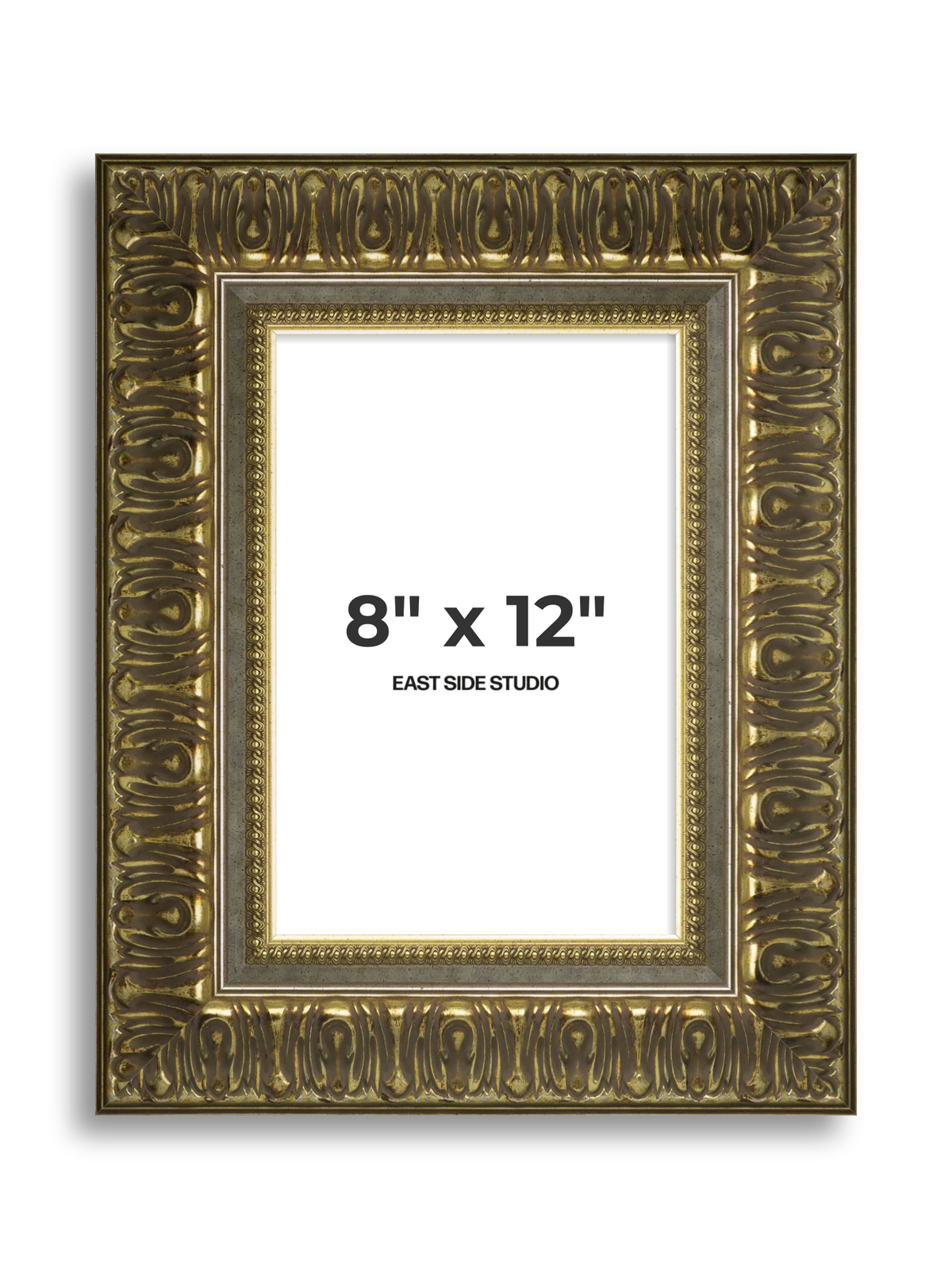 Volute Silver Gold 8" x 12" picture frame