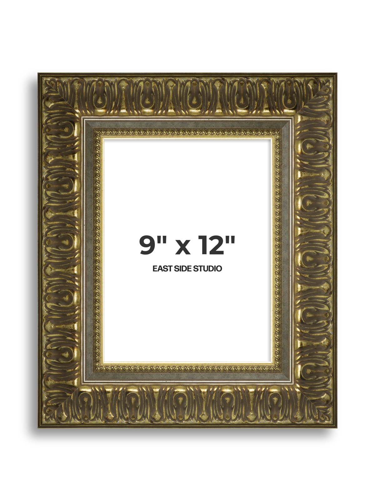 Volute Silver Gold 9" x 12" picture frame