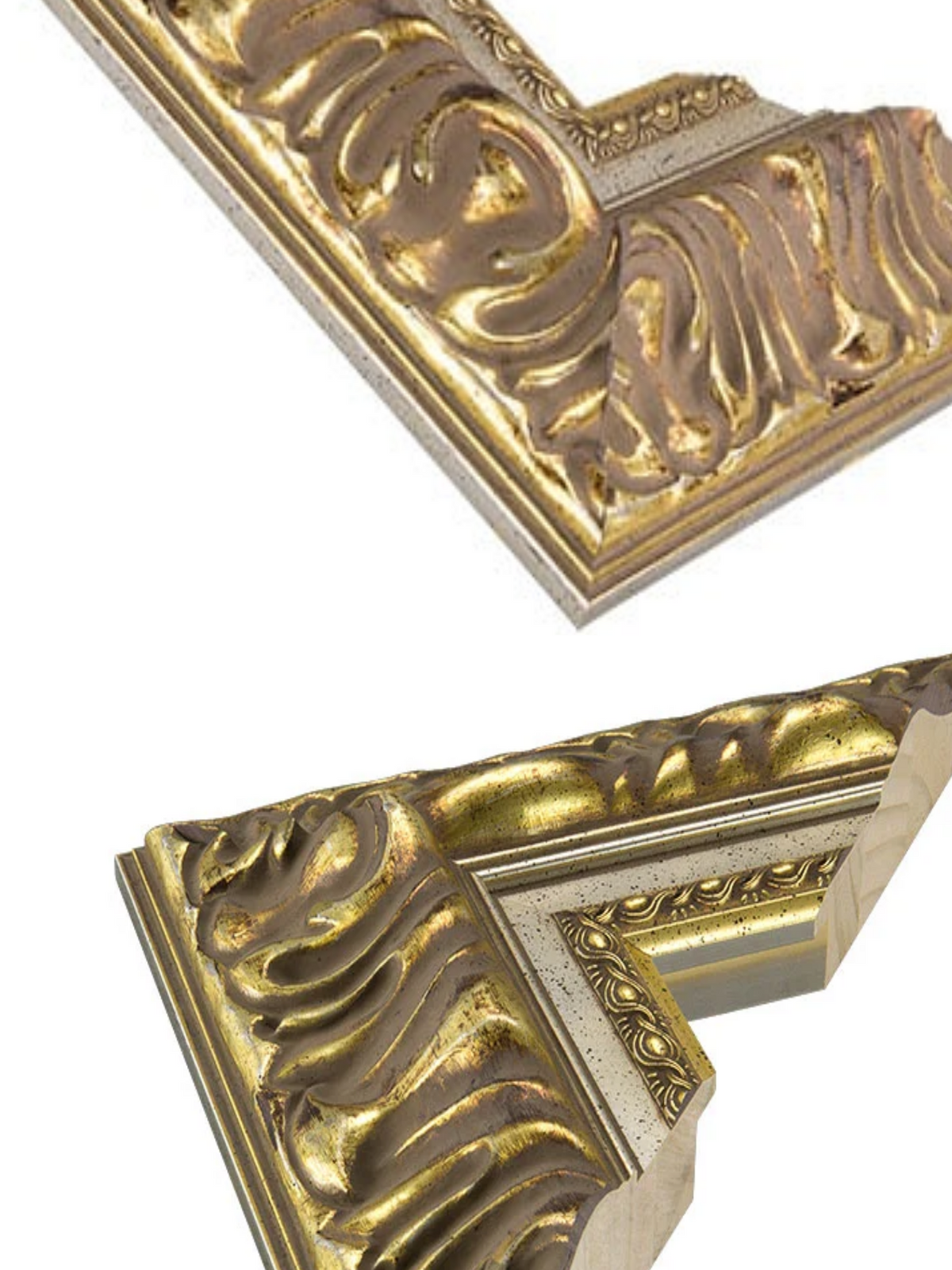 Volute Silver Gold picture frame chevron view