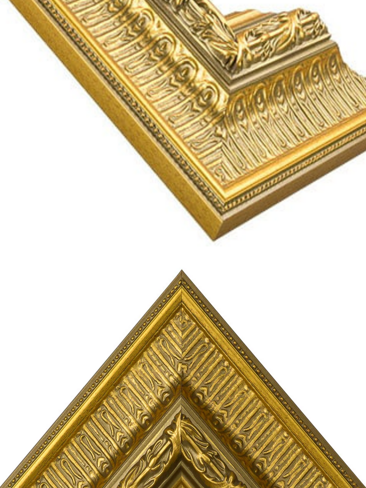 Anthemion Gold picture frame chevron view