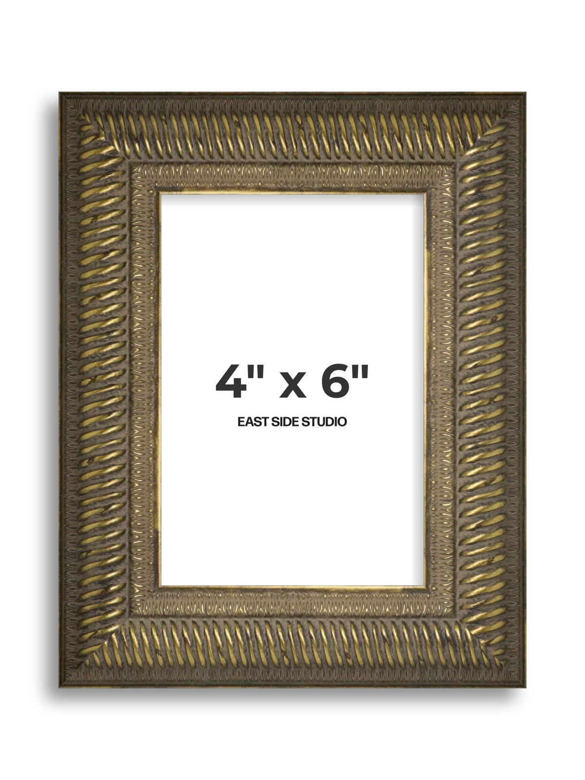 Torsade Aged Gold 4" x 6" picture frame