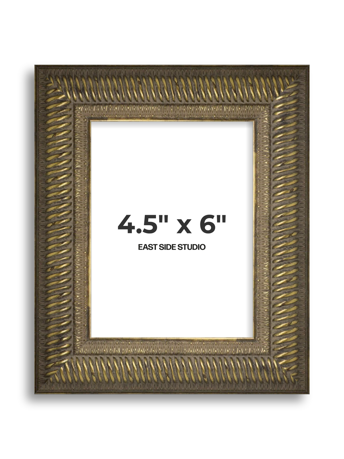 Torsade Aged Gold 4.5" x 6" picture frame