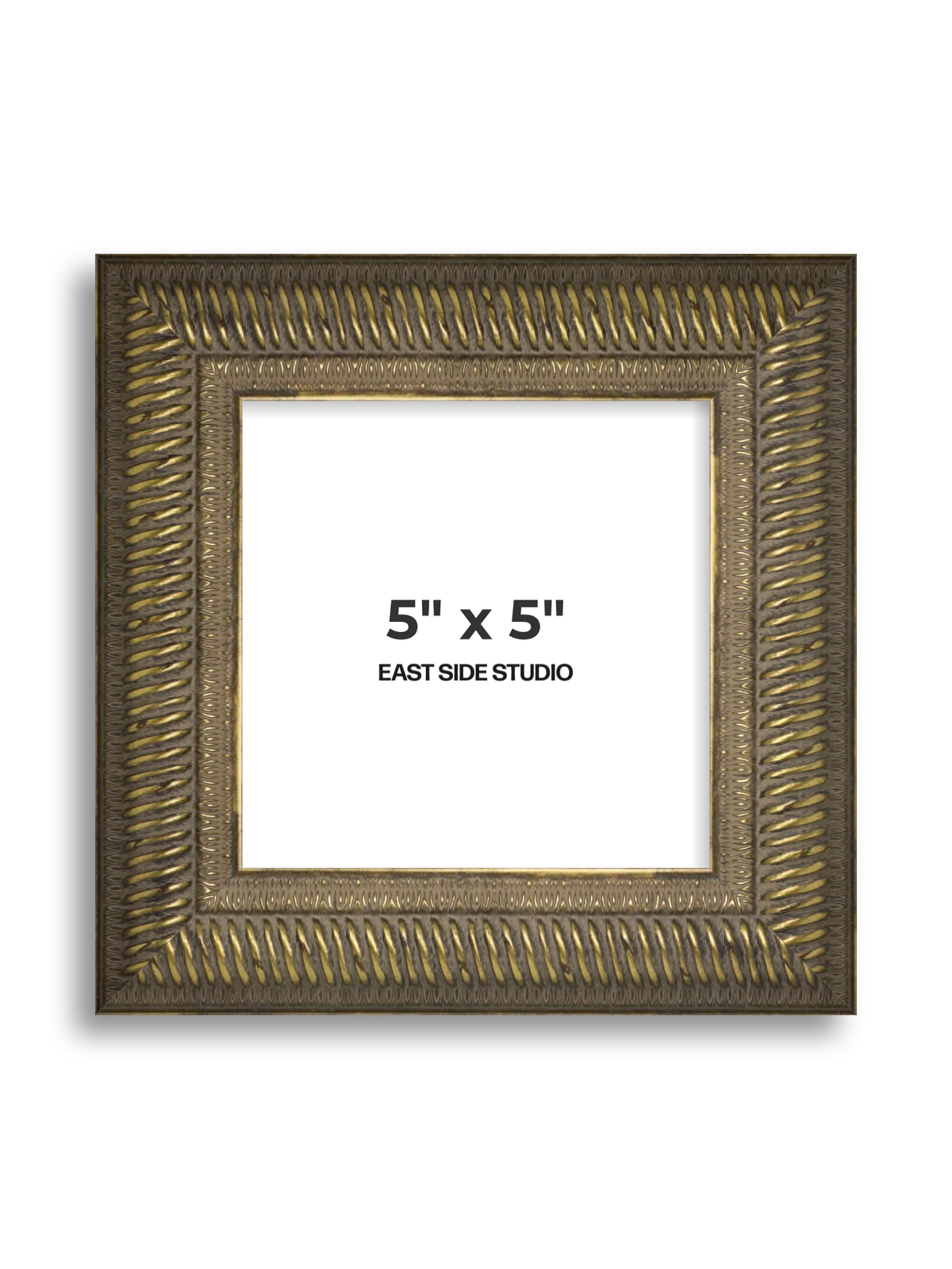 Torsade Aged Gold 5" x 5" picture frame