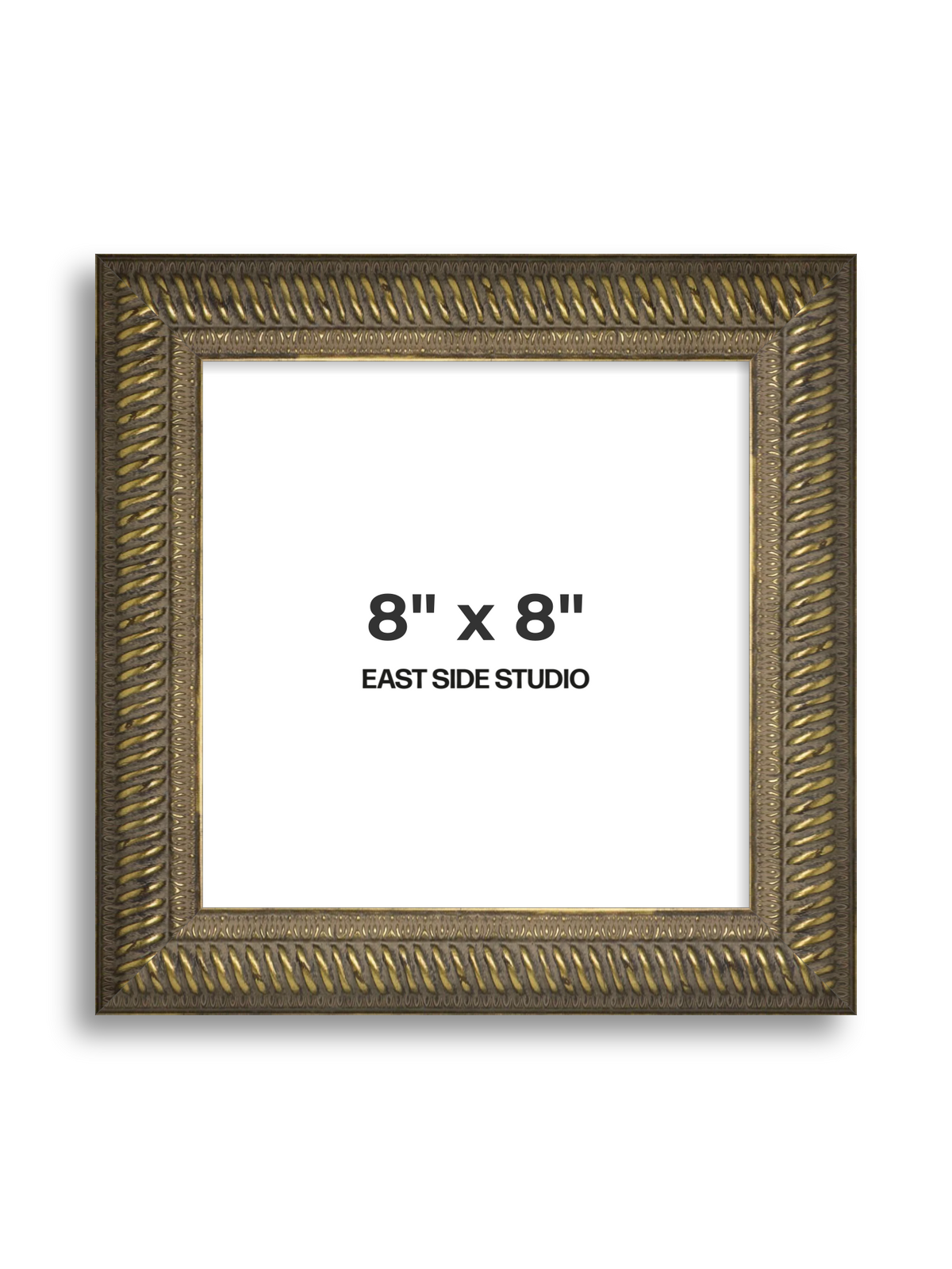 Torsade Aged Gold 8" x 8" picture frame