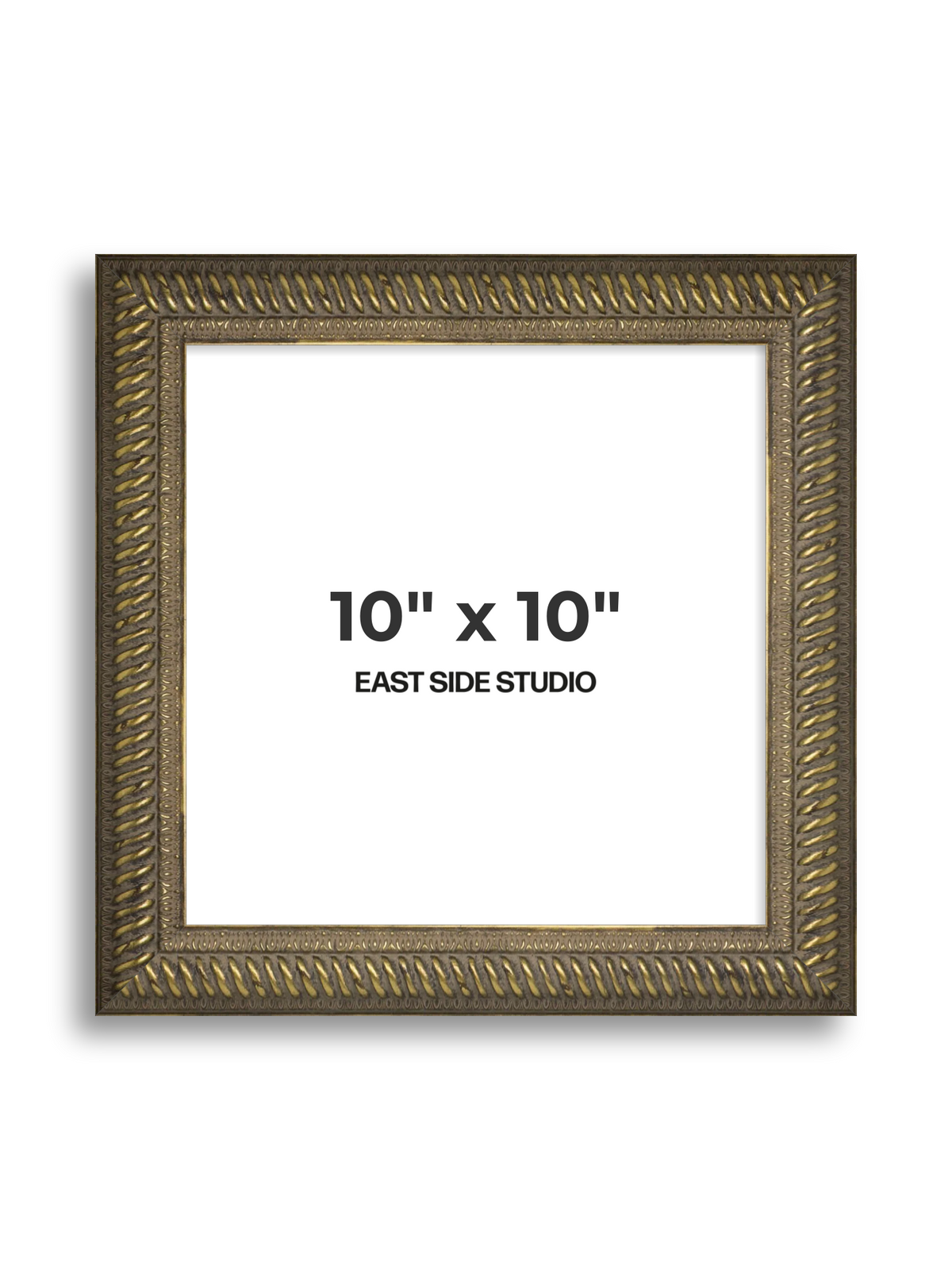 Torsade Aged Gold 10" x 10" picture frame