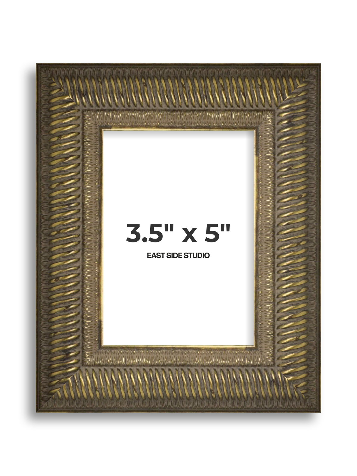 Torsade Aged Gold 3.5" x 5" picture frame