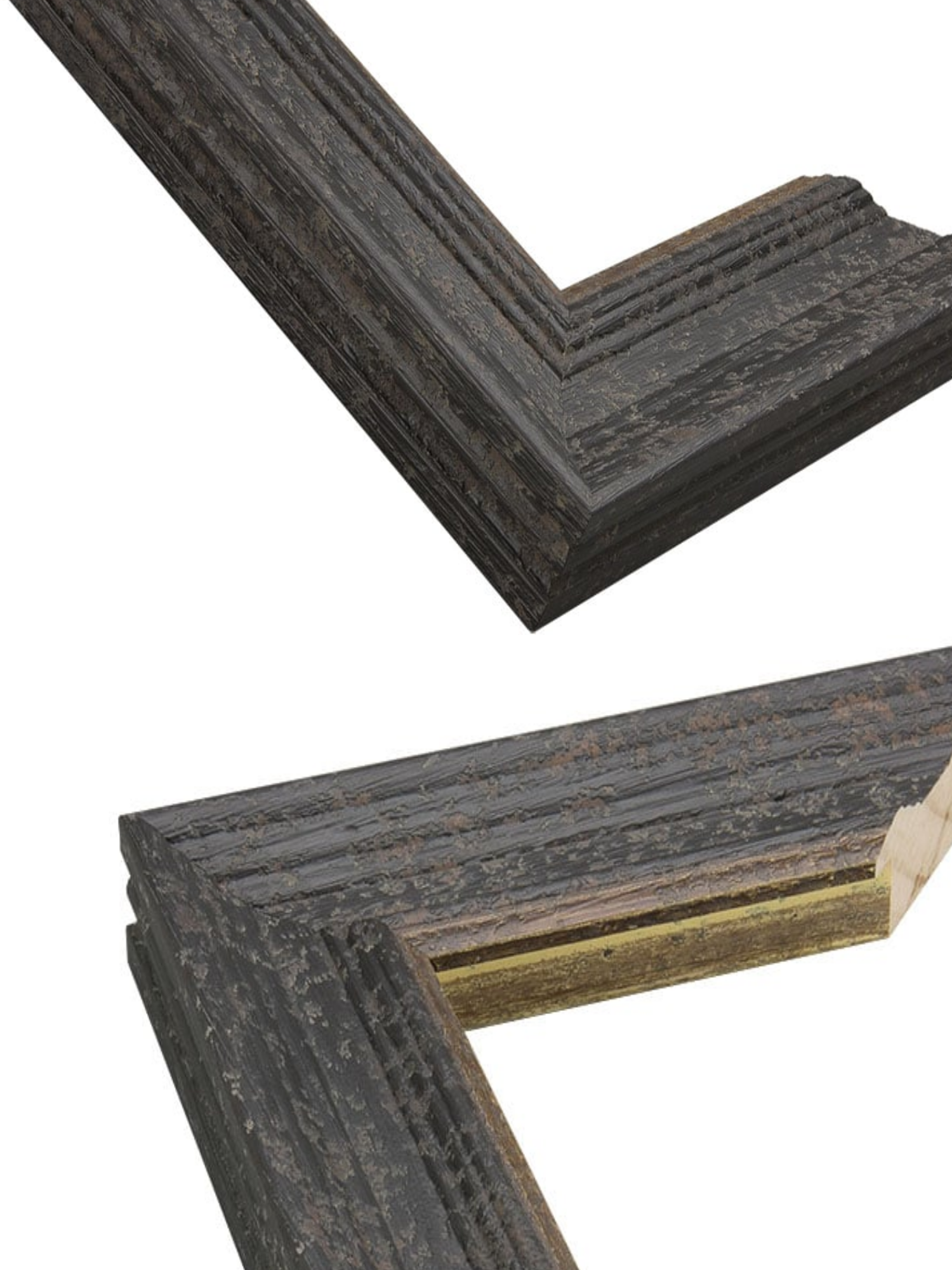 Aged Wenge - Wide picture frame chevron view