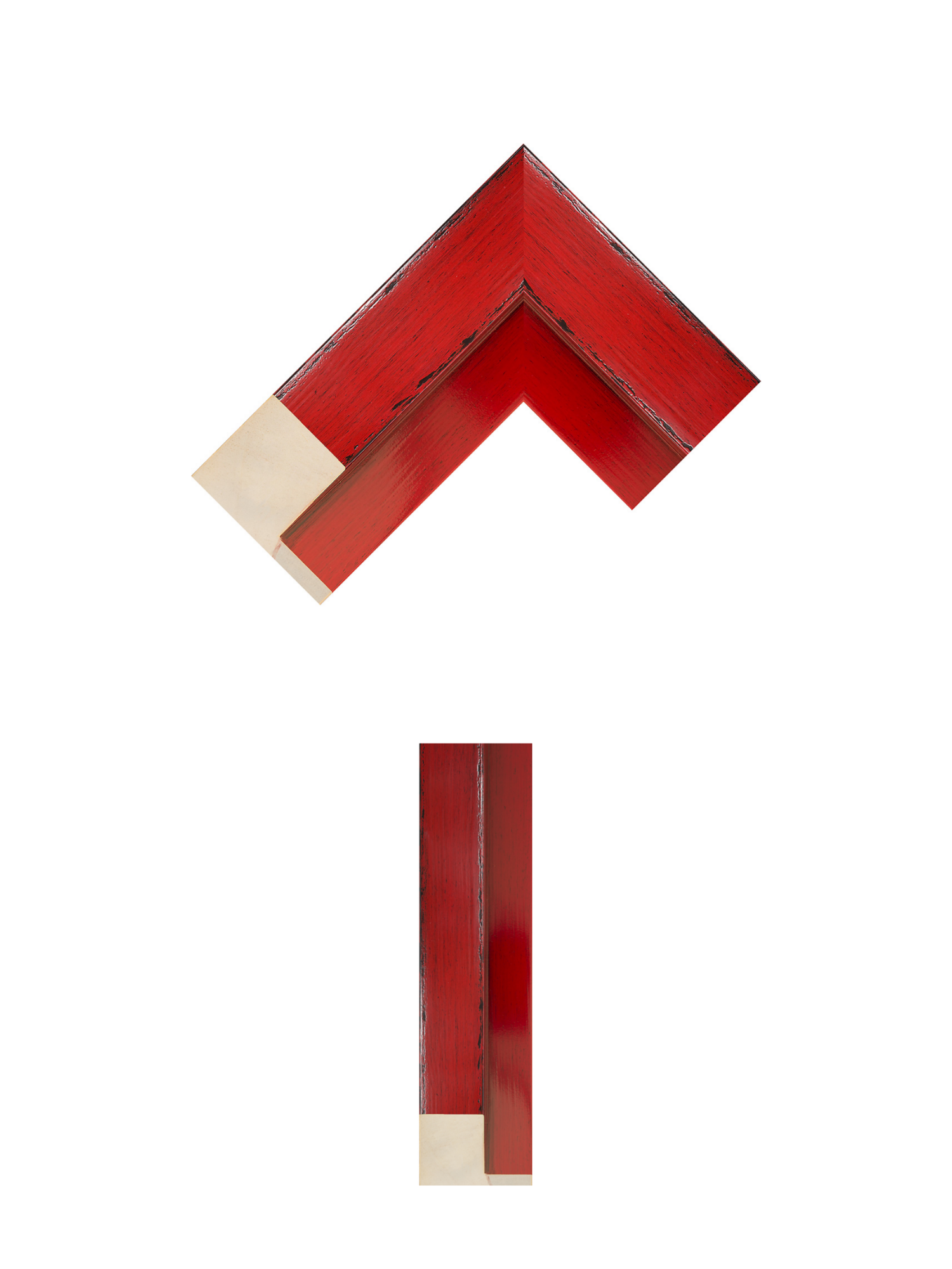 Crimson Red canvas tray frame corner and side profile