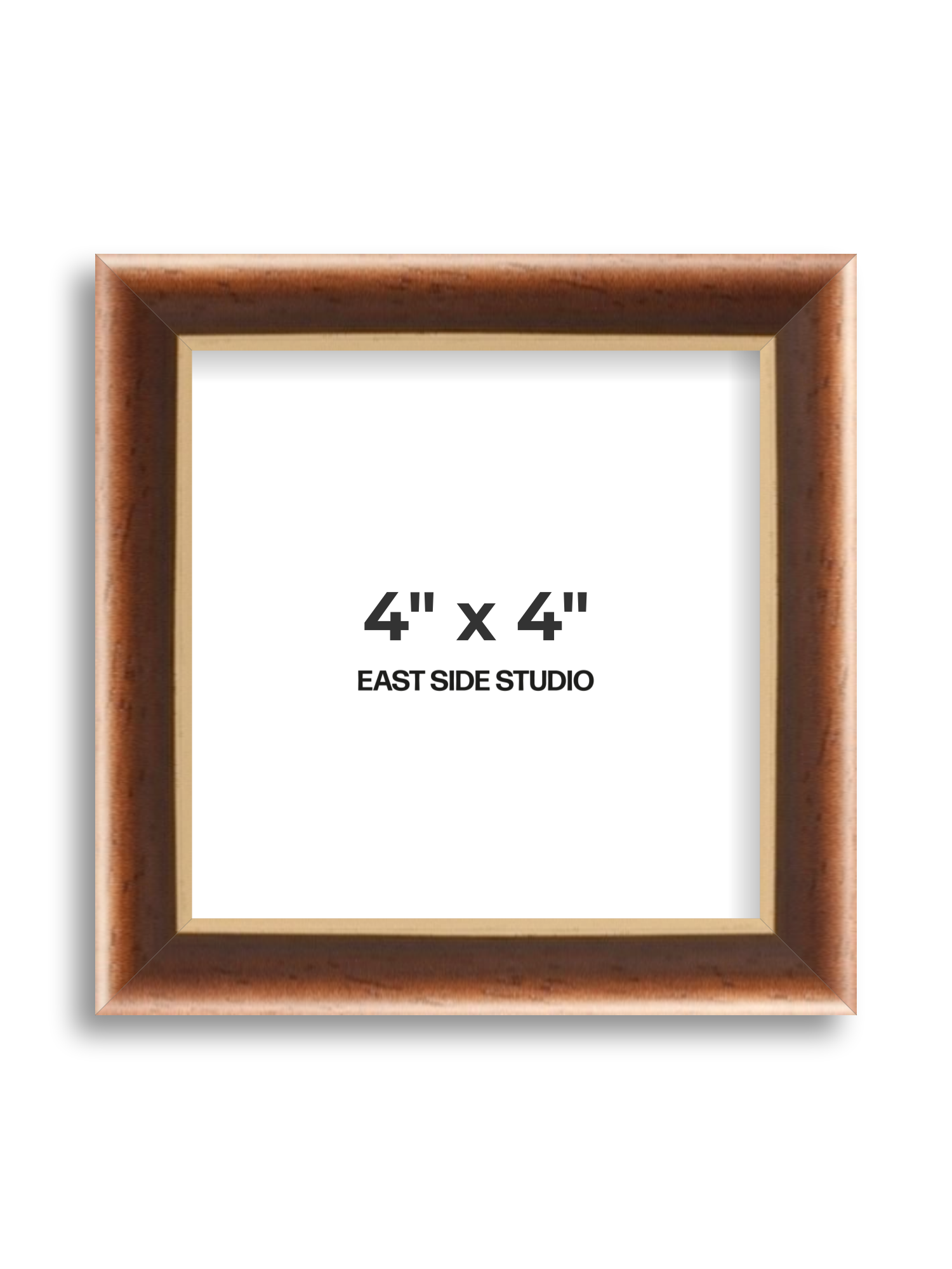 Antique Walnut & Gold 4" x 4" picture frame