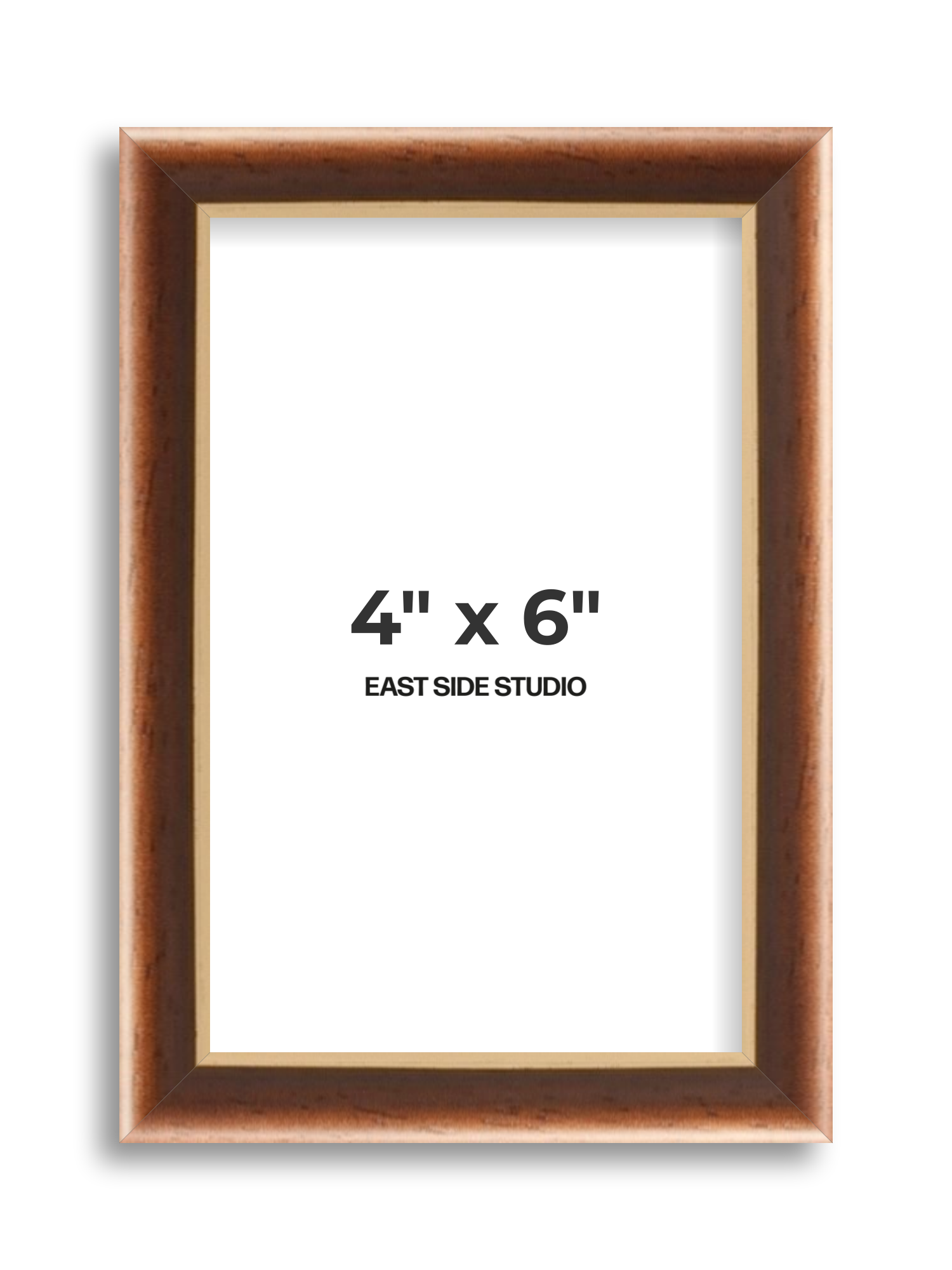 Antique Walnut & Gold 4" x 6" picture frame