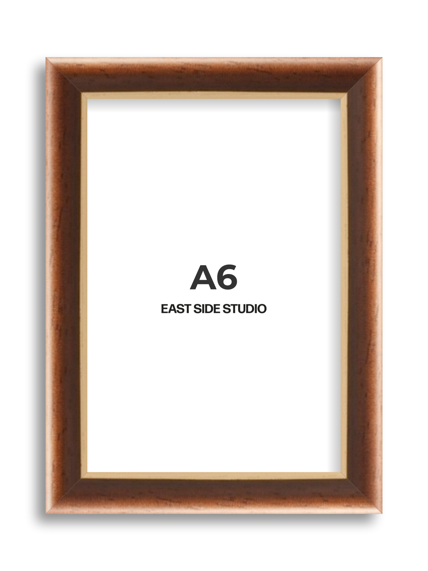 Antique Walnut & Gold A6 picture frame