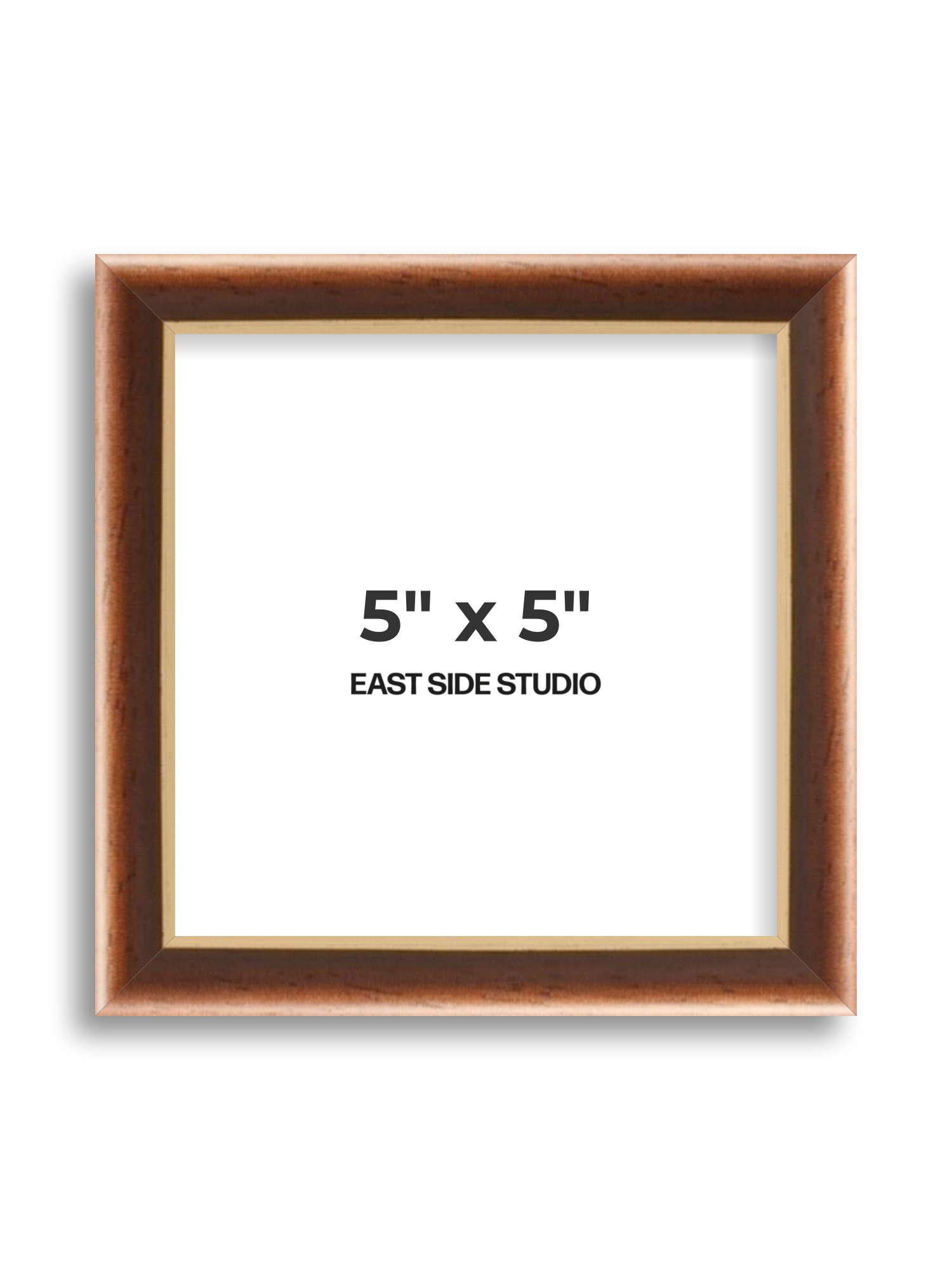 Antique Walnut & Gold 5" x 5" picture frame