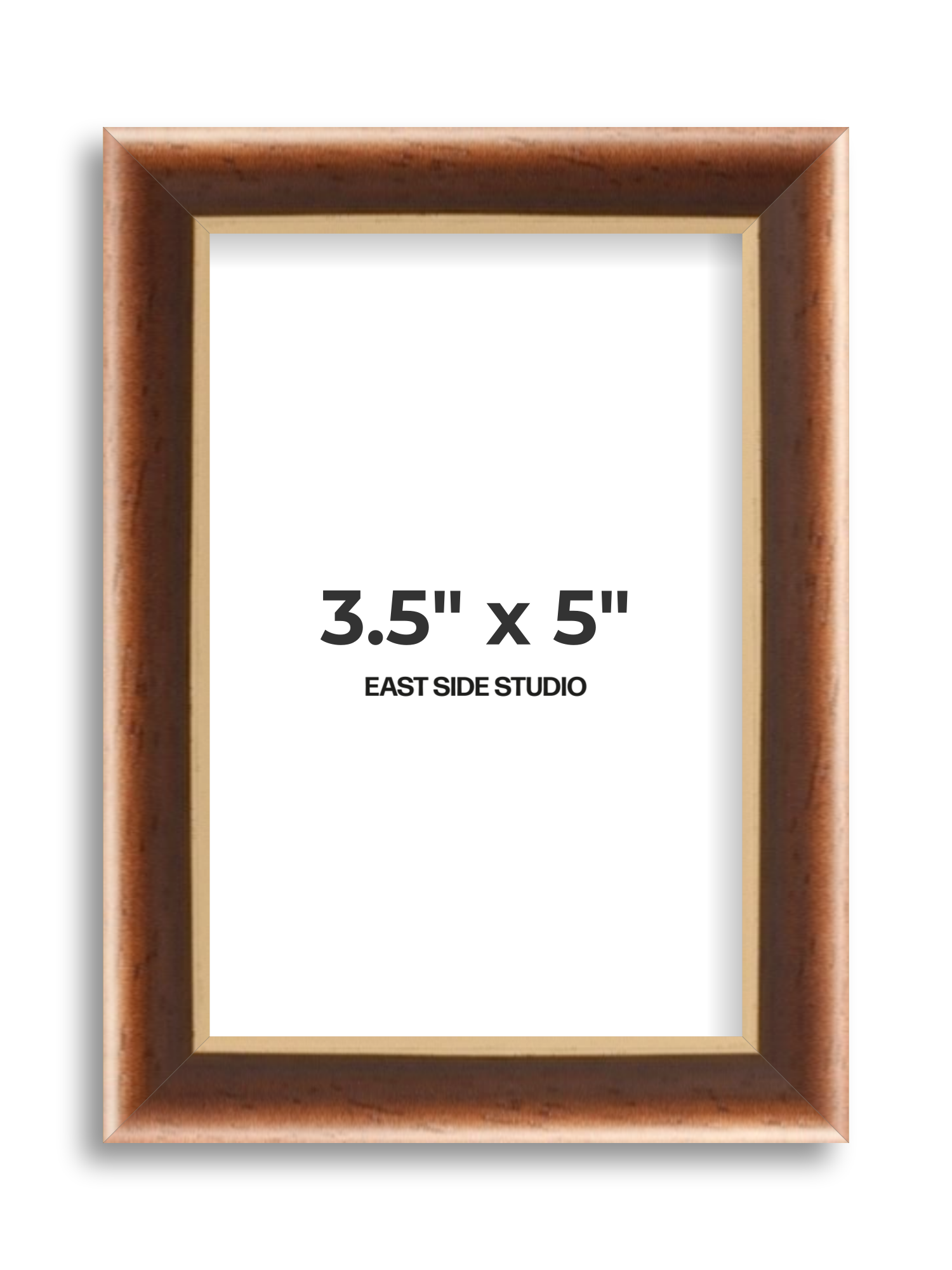 Antique Walnut & Gold 3.5" x 5" picture frame