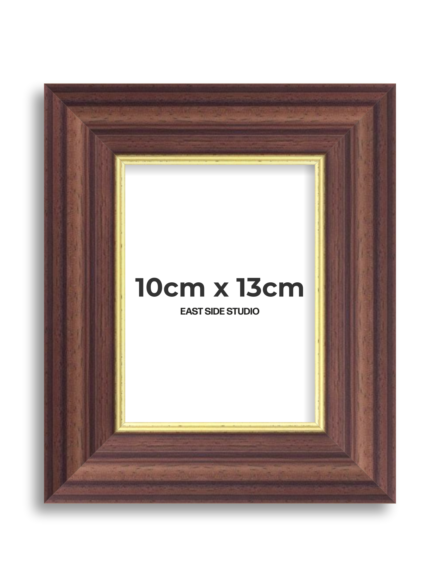 Antique Walnut & Gold 10cm x 13cm picture frame