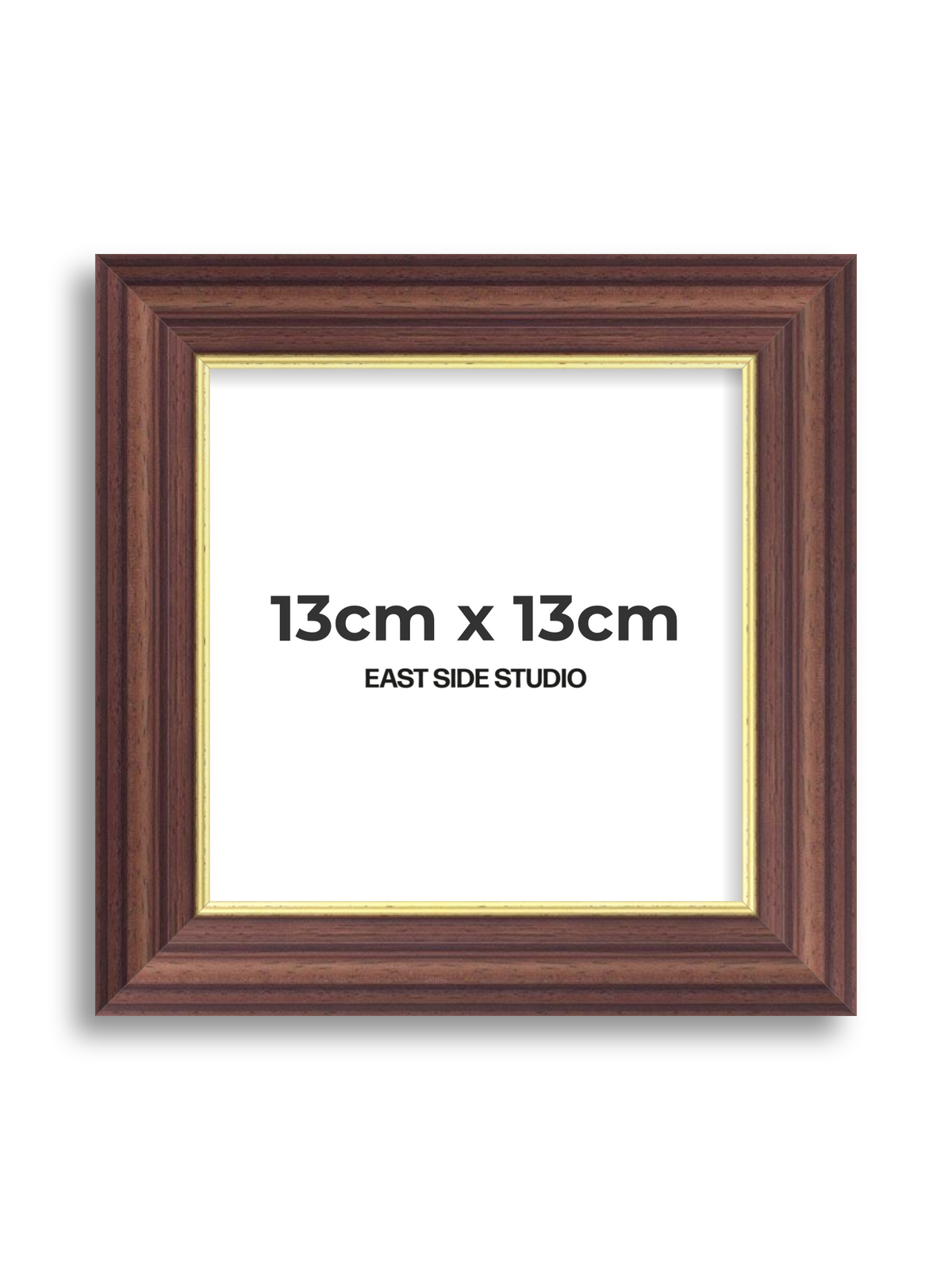 Antique Walnut & Gold 13cm x 13cm picture frame