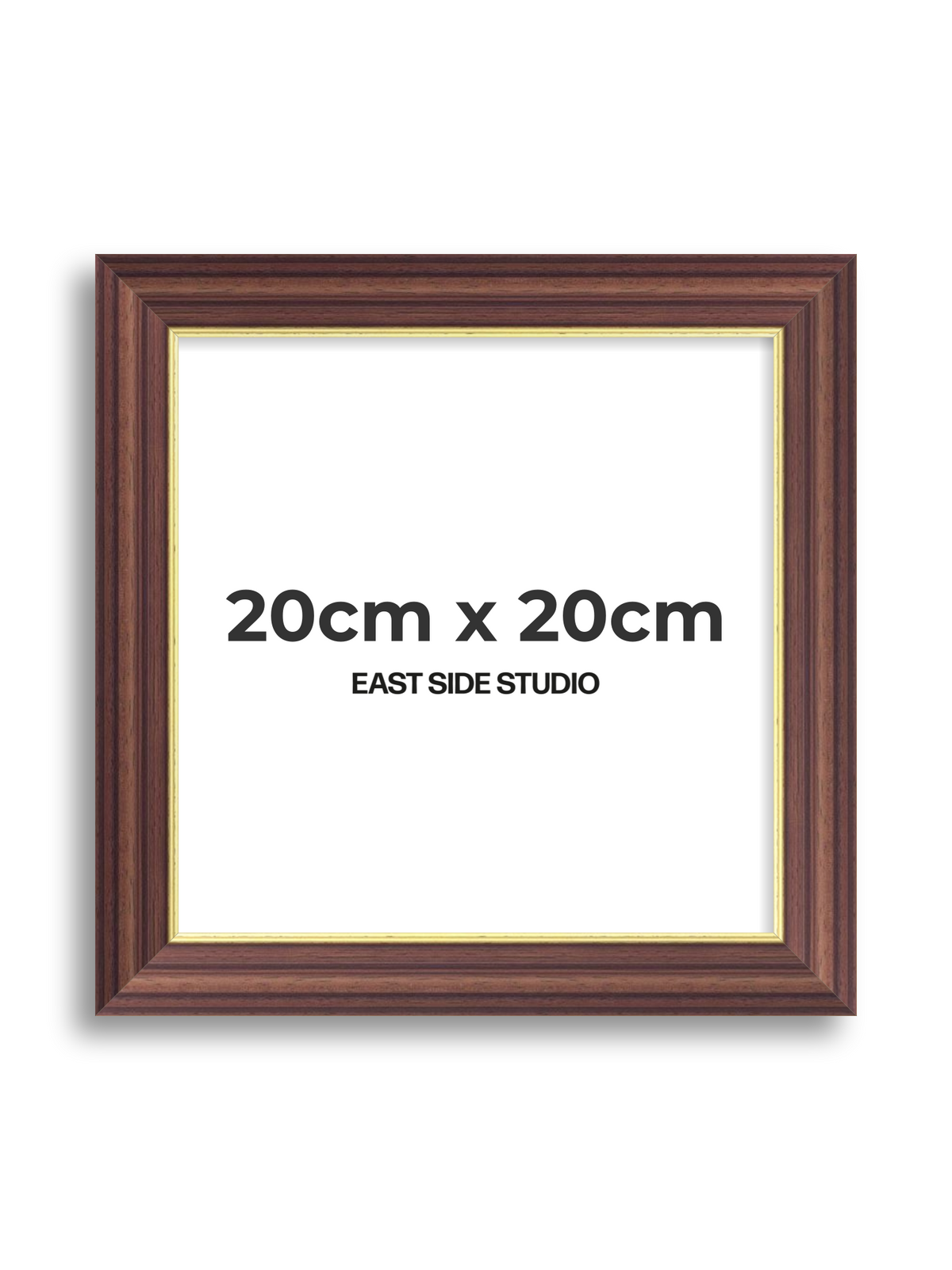 Antique Walnut & Gold 20cm x 20cm picture frame