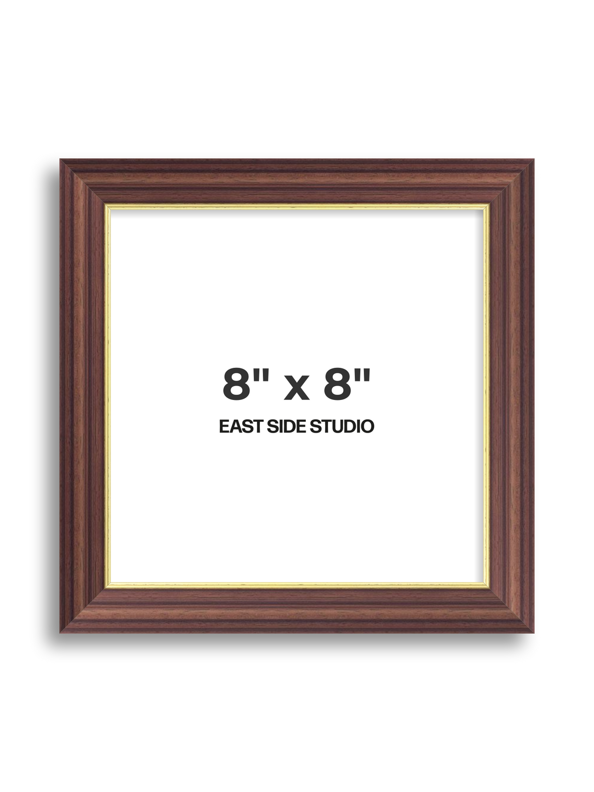 Antique Walnut & Gold 8" x 8" picture frame