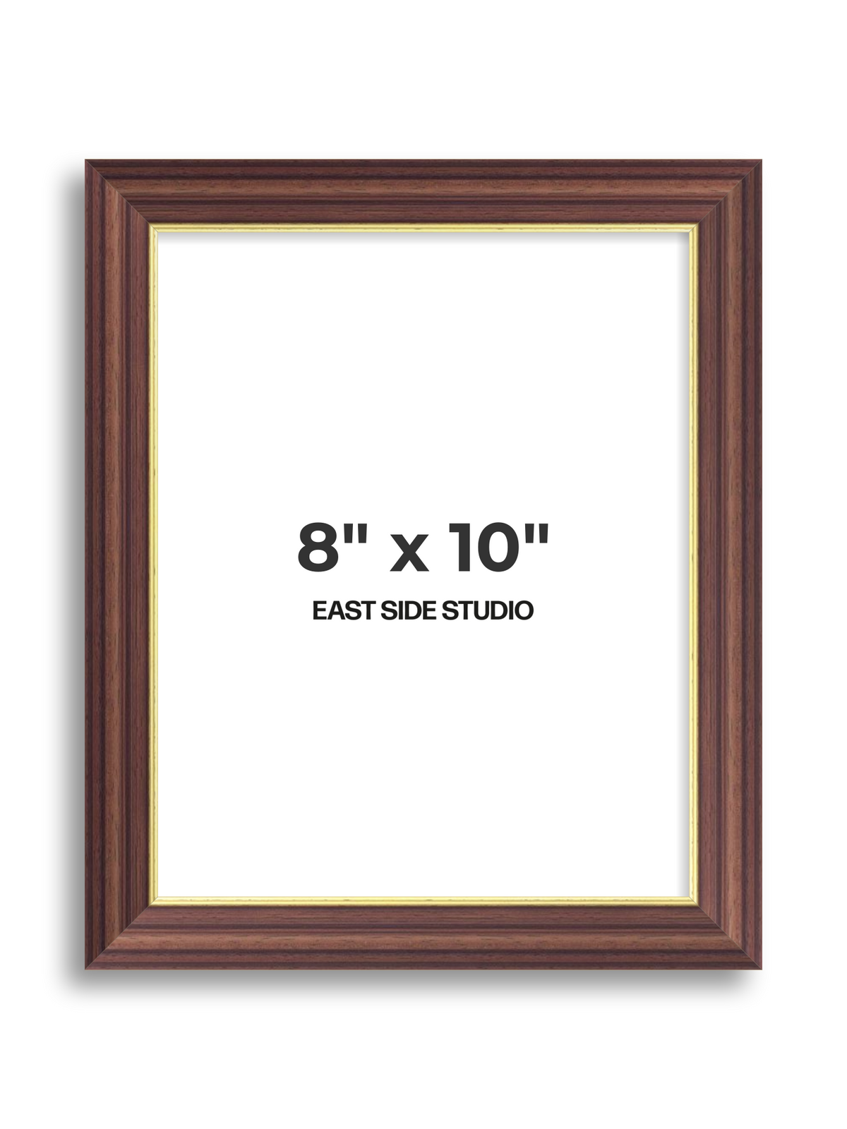 Antique Walnut & Gold 8" x 10" picture frame