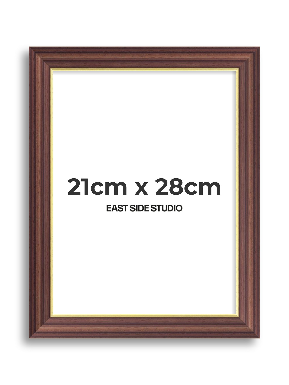 Antique Walnut & Gold 21cm x 28cm picture frame
