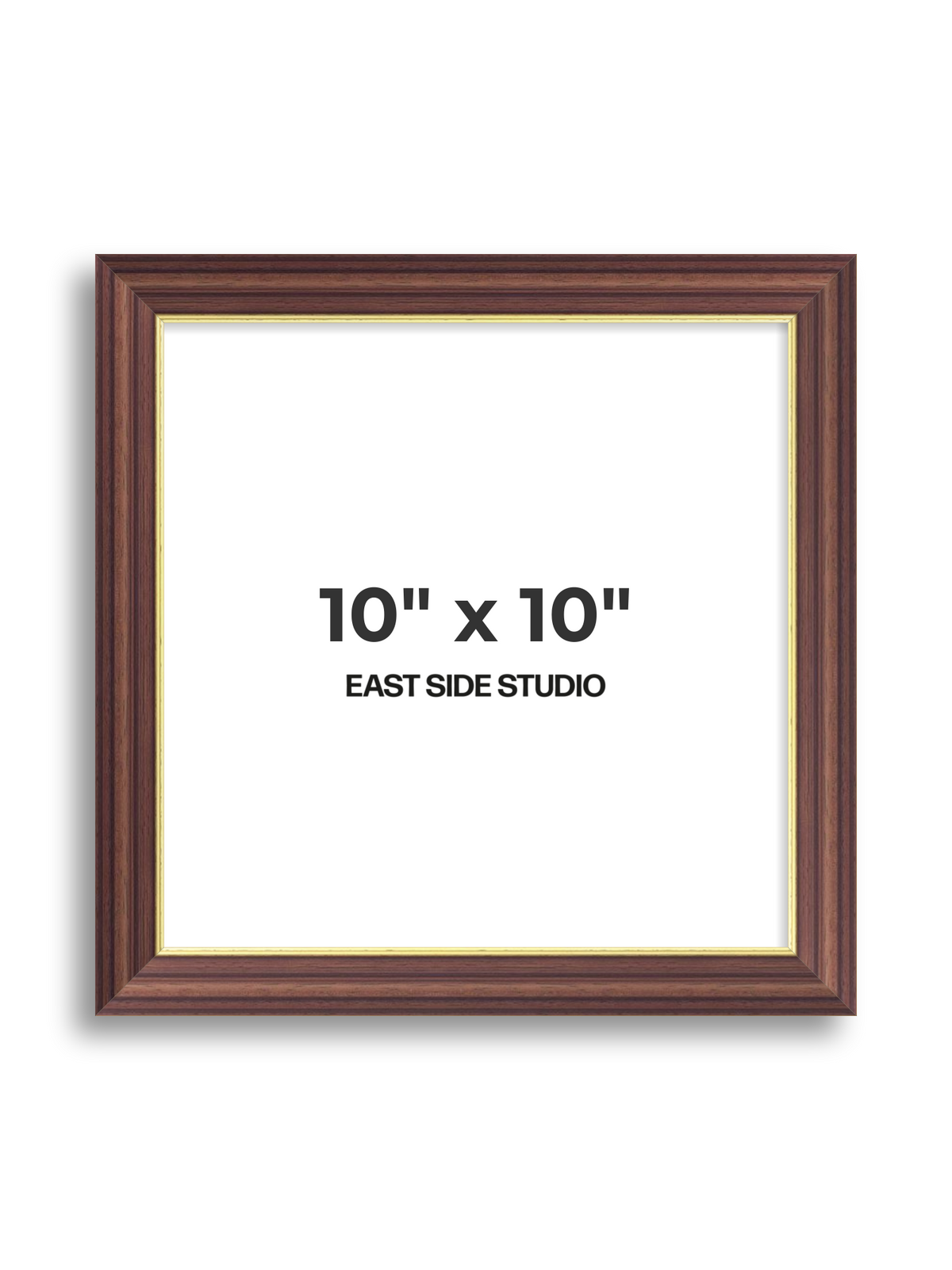Antique Walnut & Gold 10" x 10" picture frame