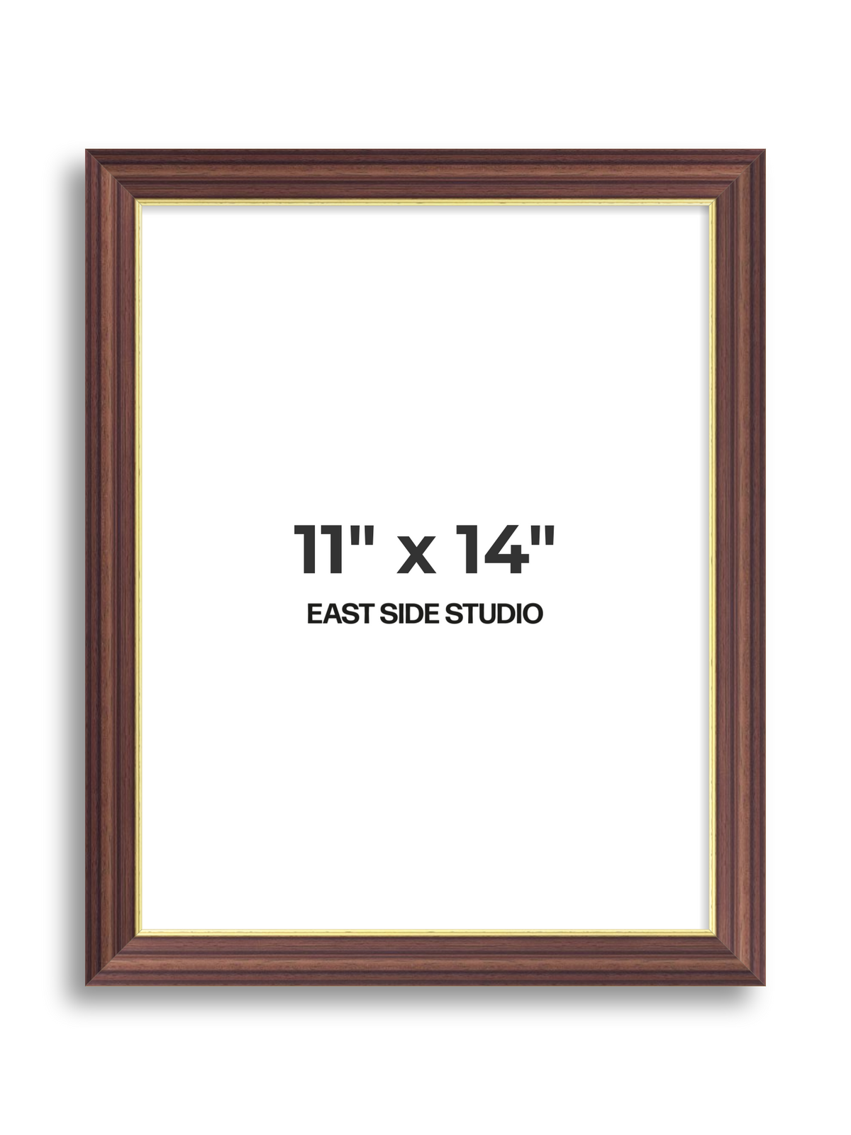 Antique Walnut & Gold 11" x 14" picture frame