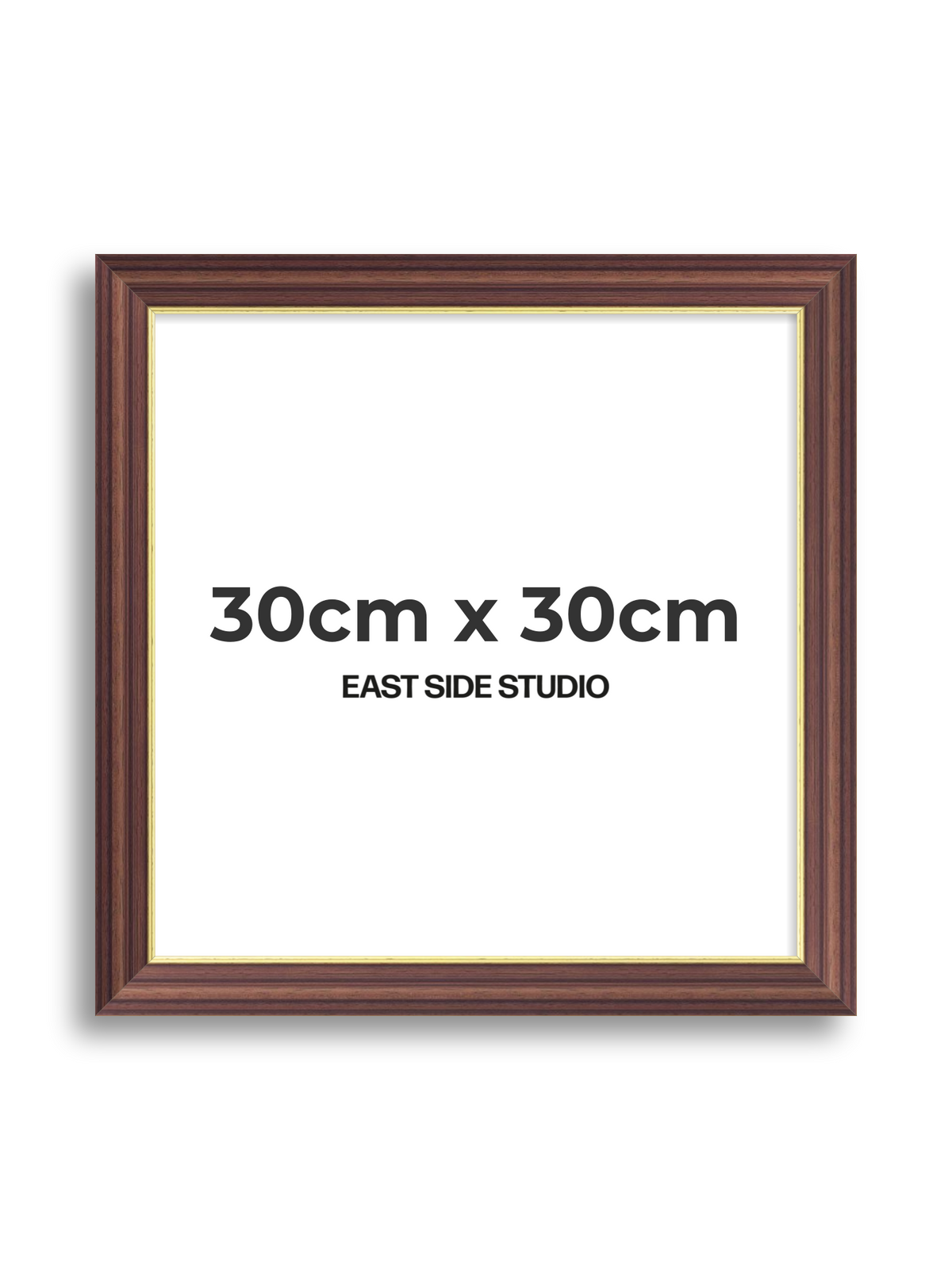 Antique Walnut & Gold 30cm x 30cm picture frame