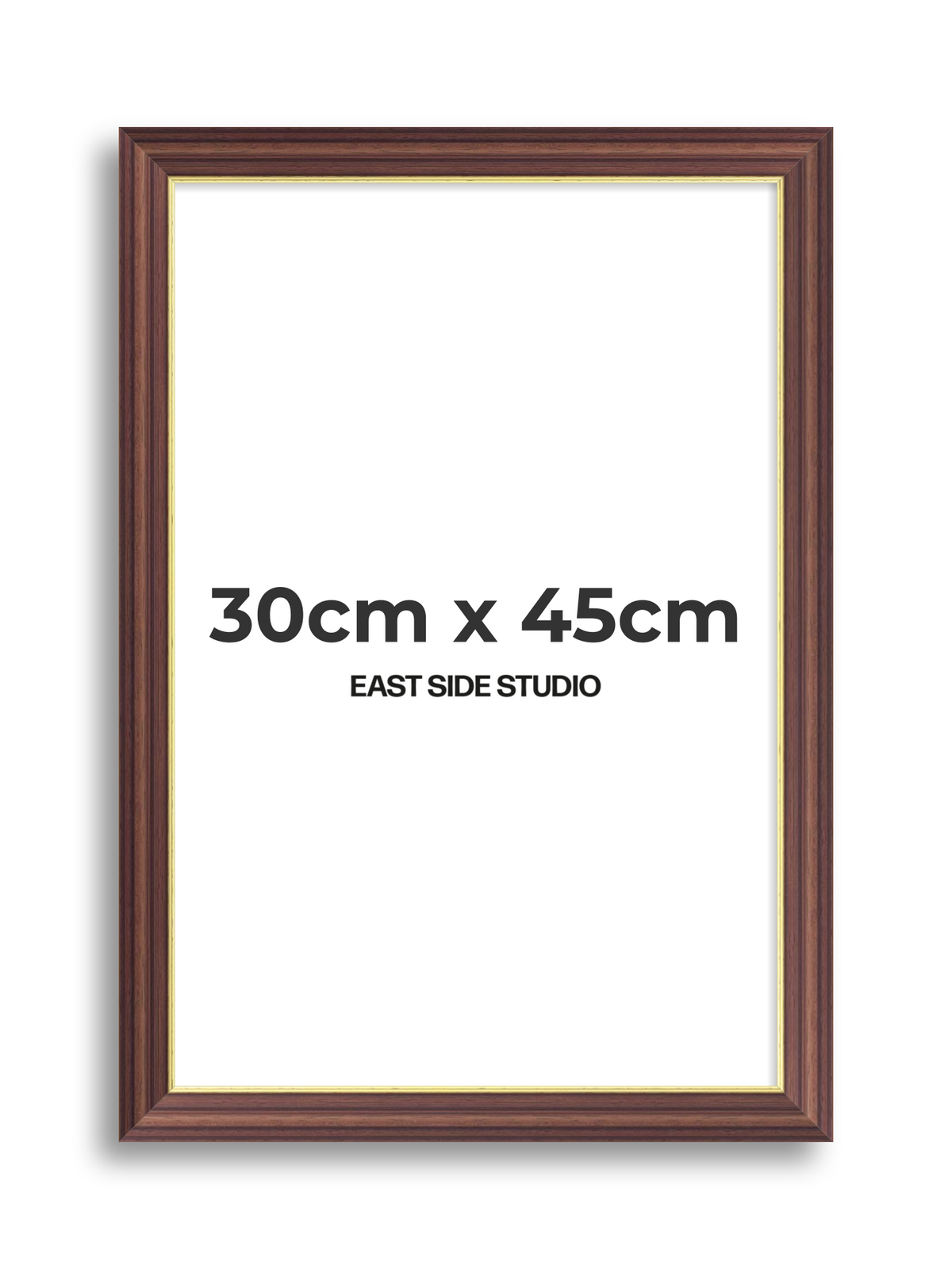 Antique Walnut & Gold 30cm x 45cm picture frame
