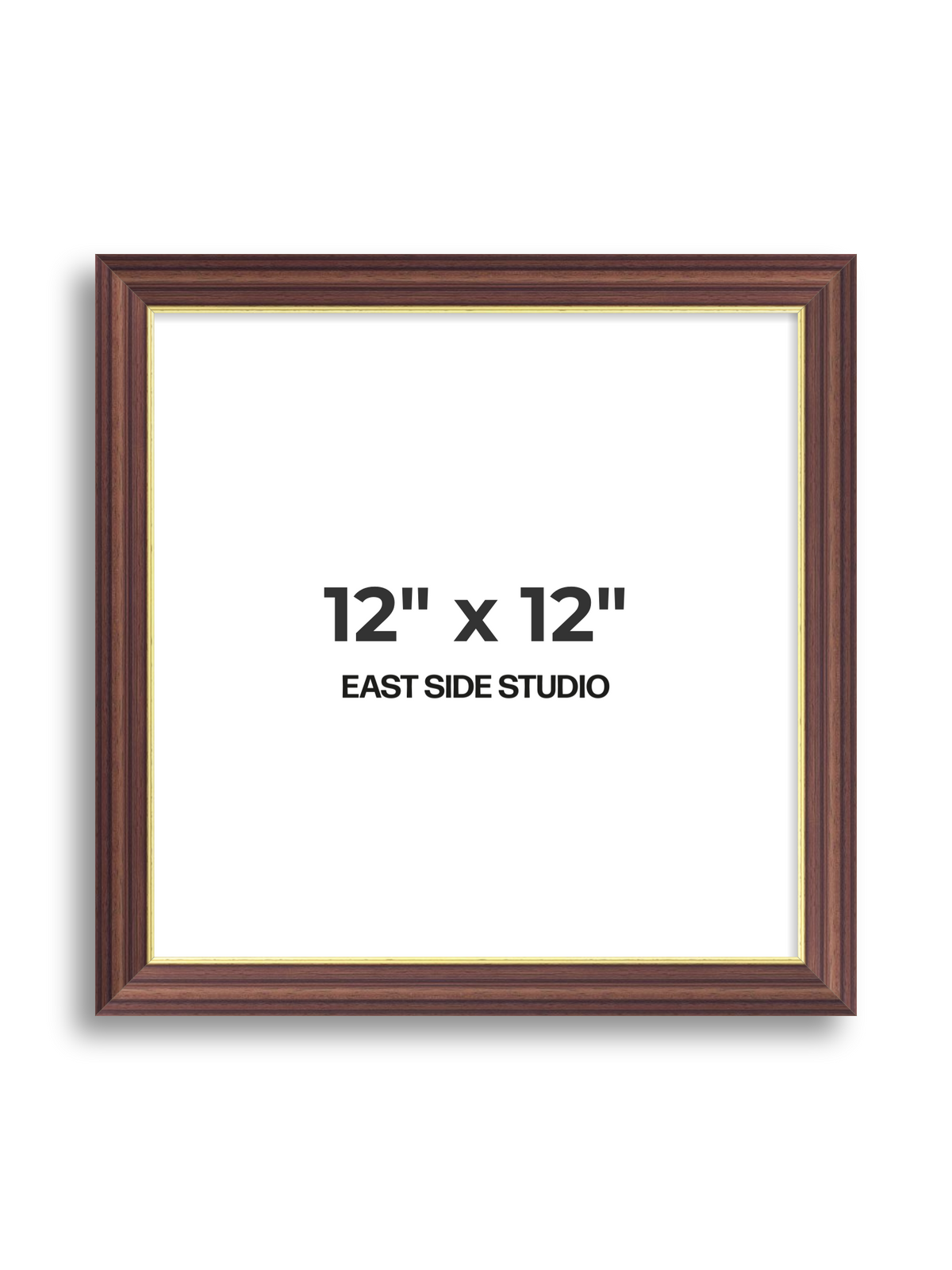 Antique Walnut & Gold 12" x 12" picture frame