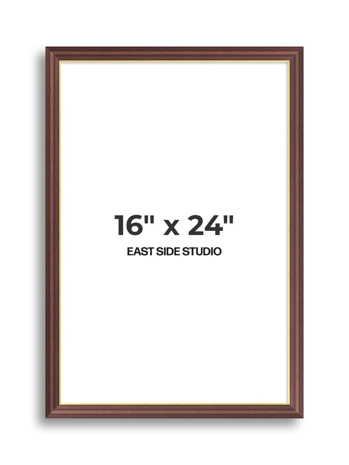 Antique Walnut & Gold 16" x 24" picture frame