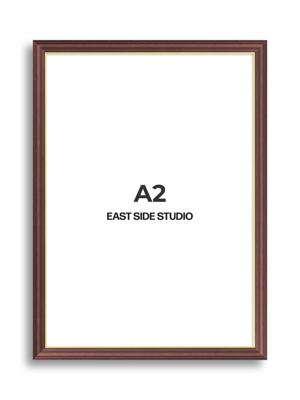 Antique Walnut & Gold A2 picture frame