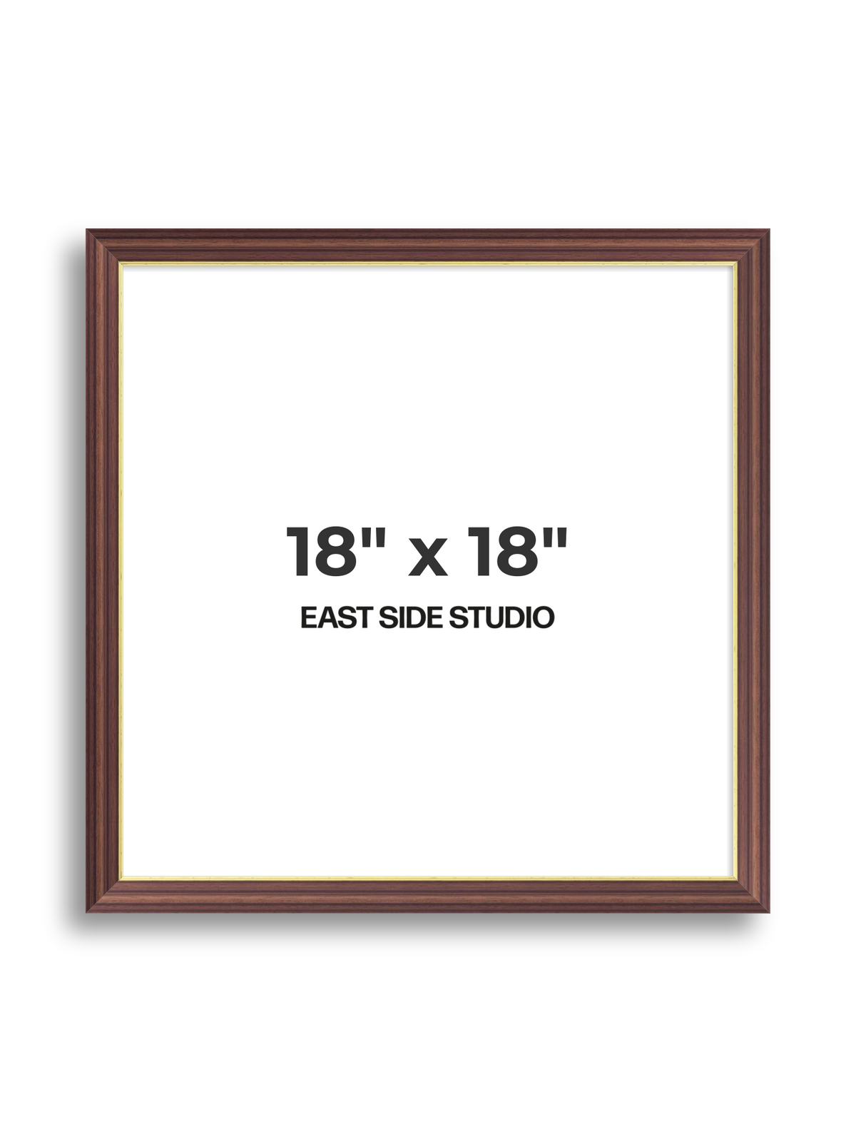 Antique Walnut & Gold 18" x 18" picture frame
