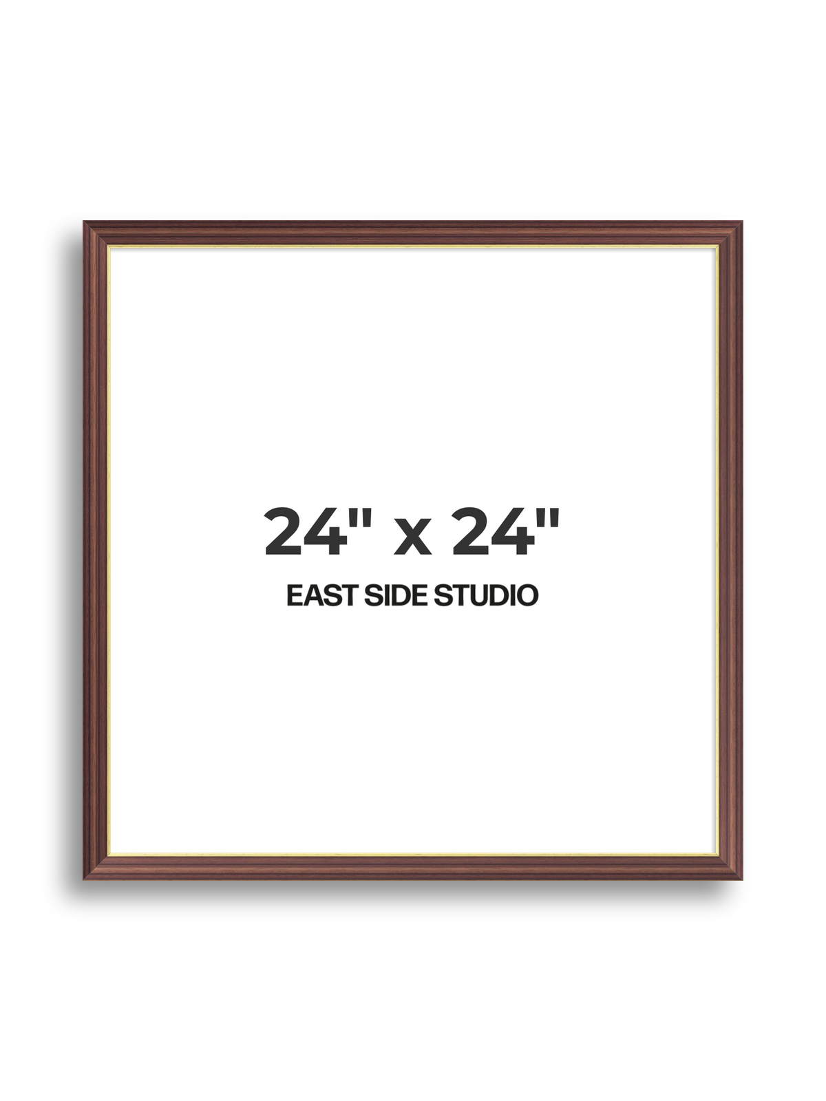 Antique Walnut & Gold 24" x 24" picture frame