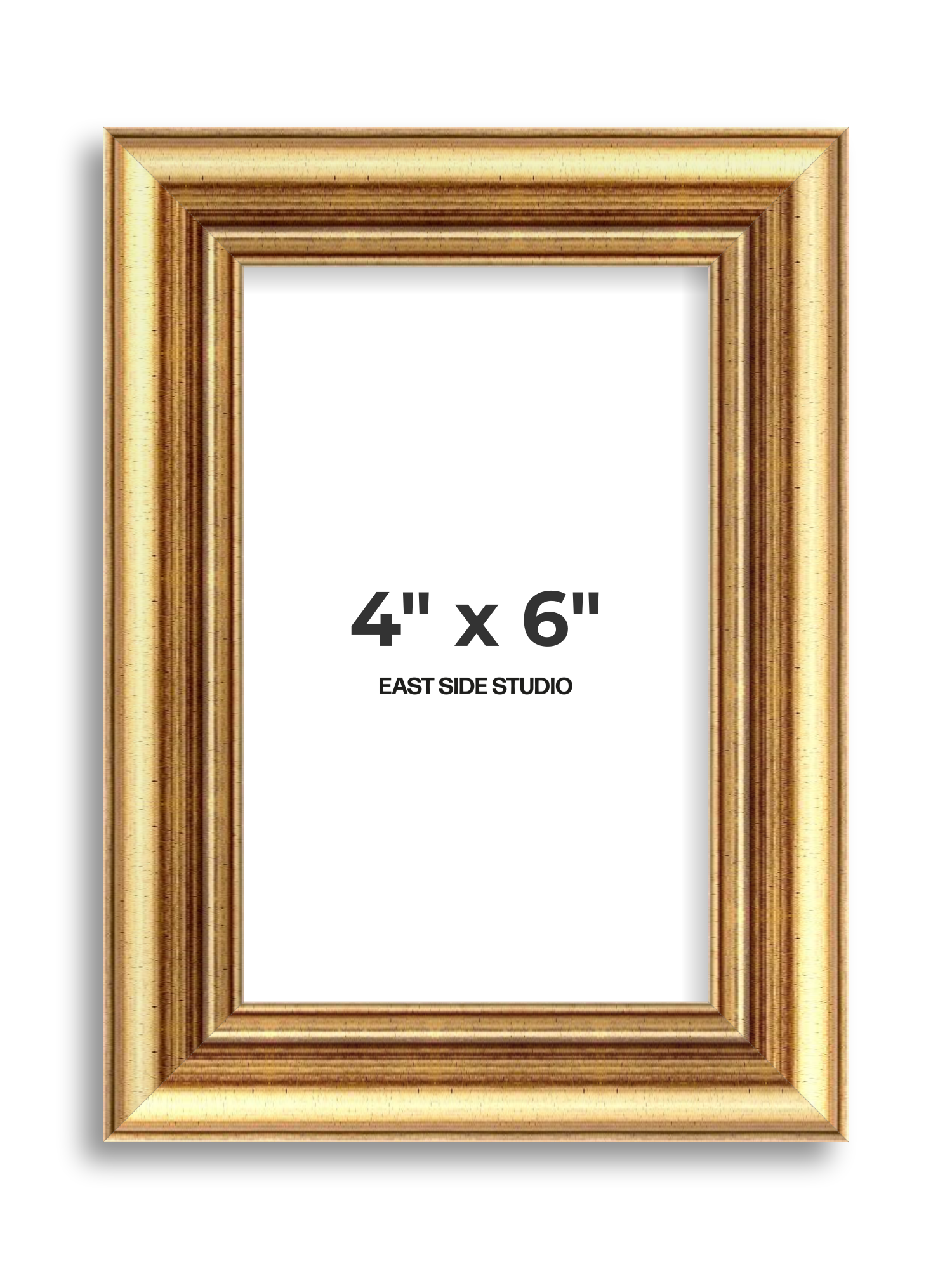 Cushioned Gold 4" x 6" picture frame