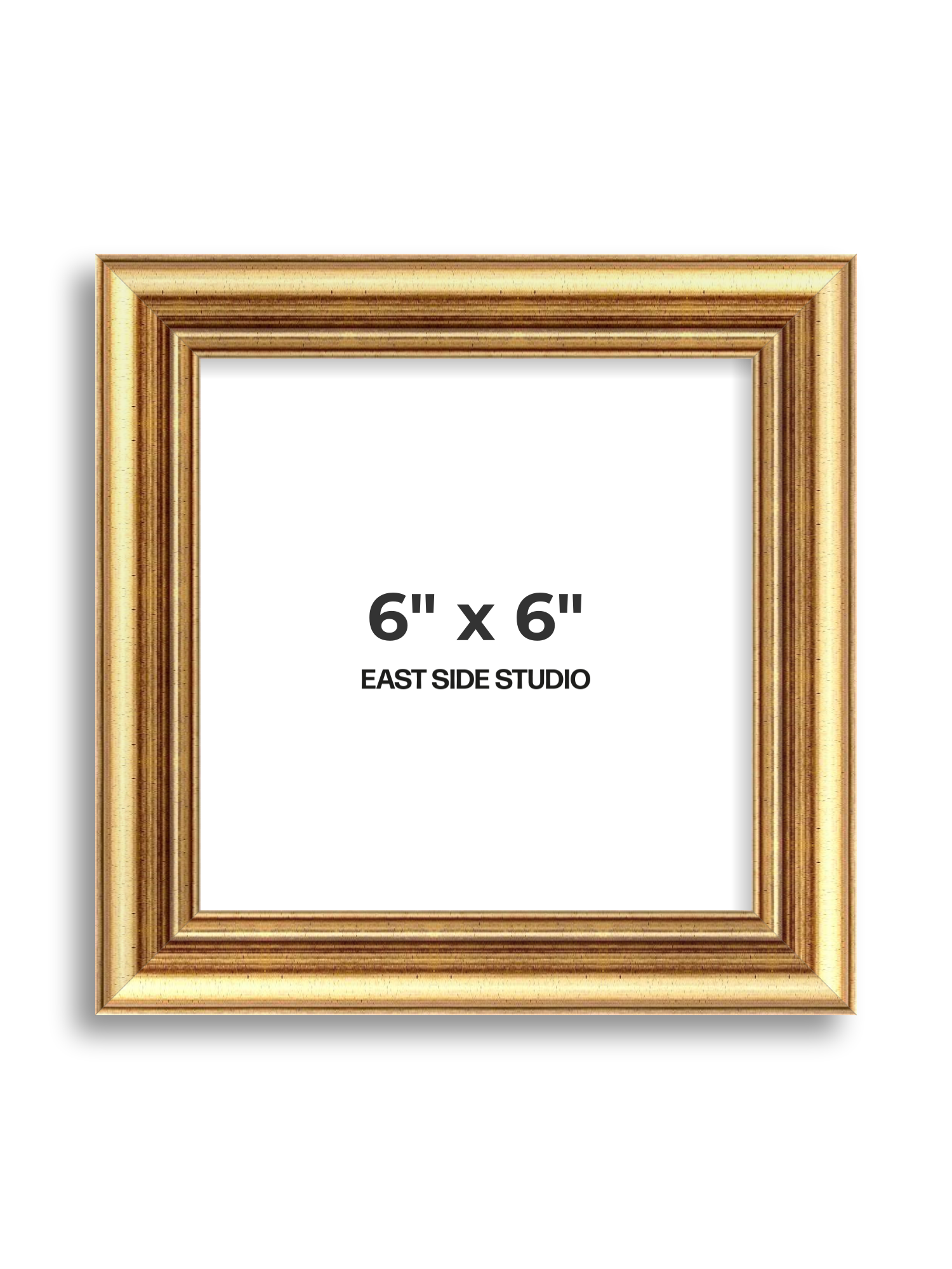 Cushioned Gold 6" x 6" picture frame