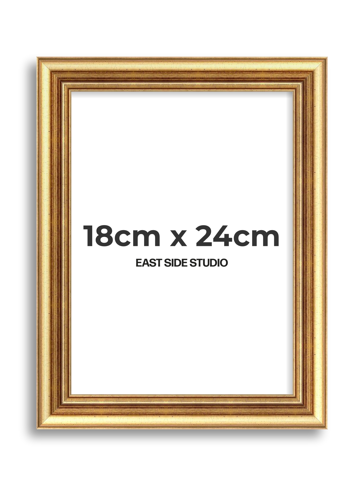 Cushioned Gold 18cm x 24cm picture frame