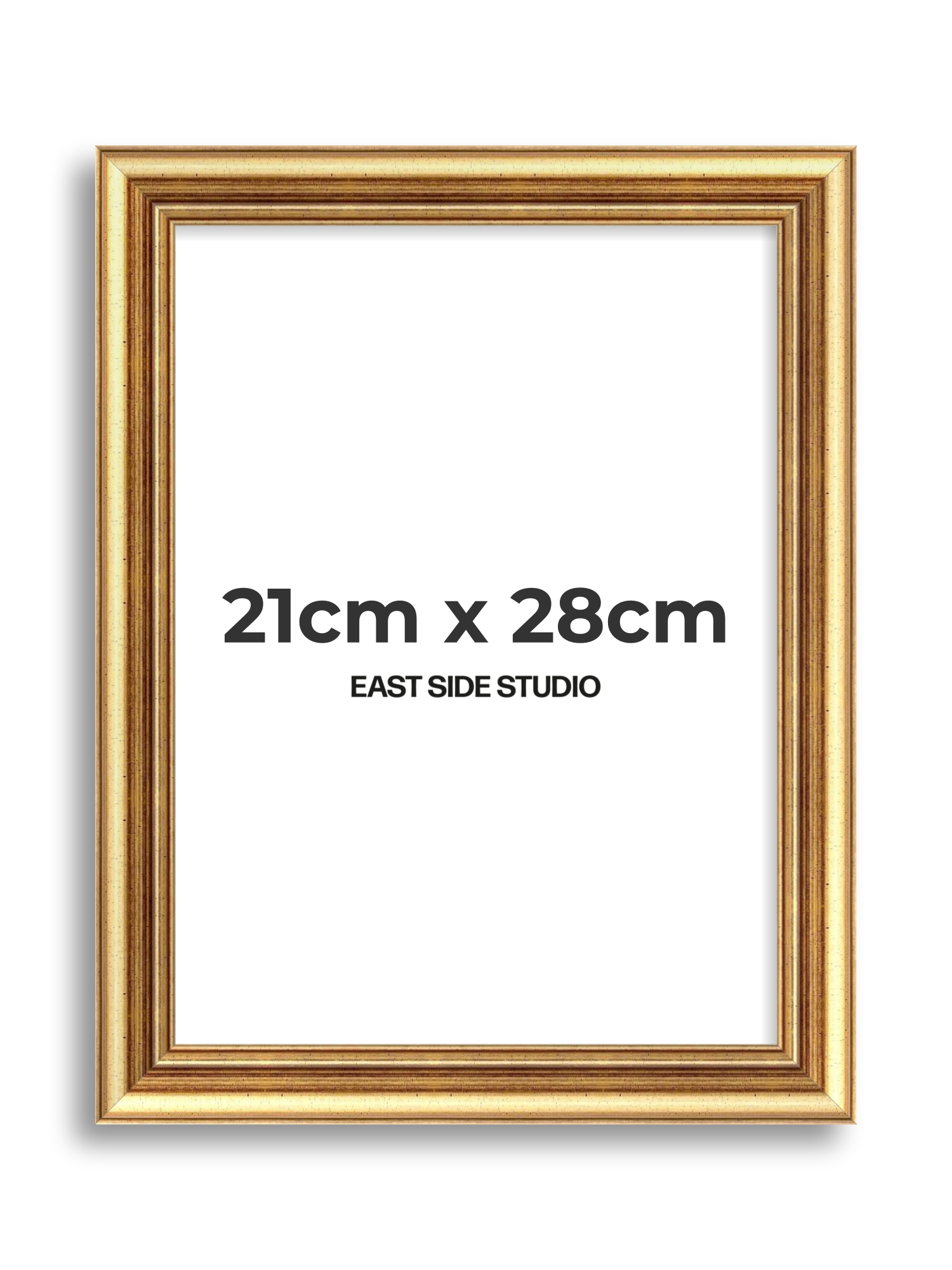 Cushioned Gold 21cm x 28cm picture frame