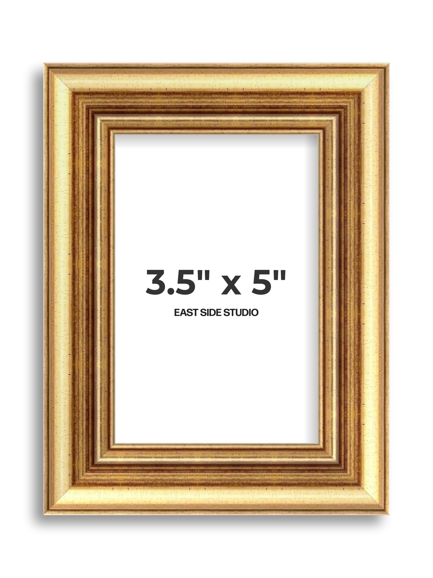 Cushioned Gold 3.5" x 5" picture frame