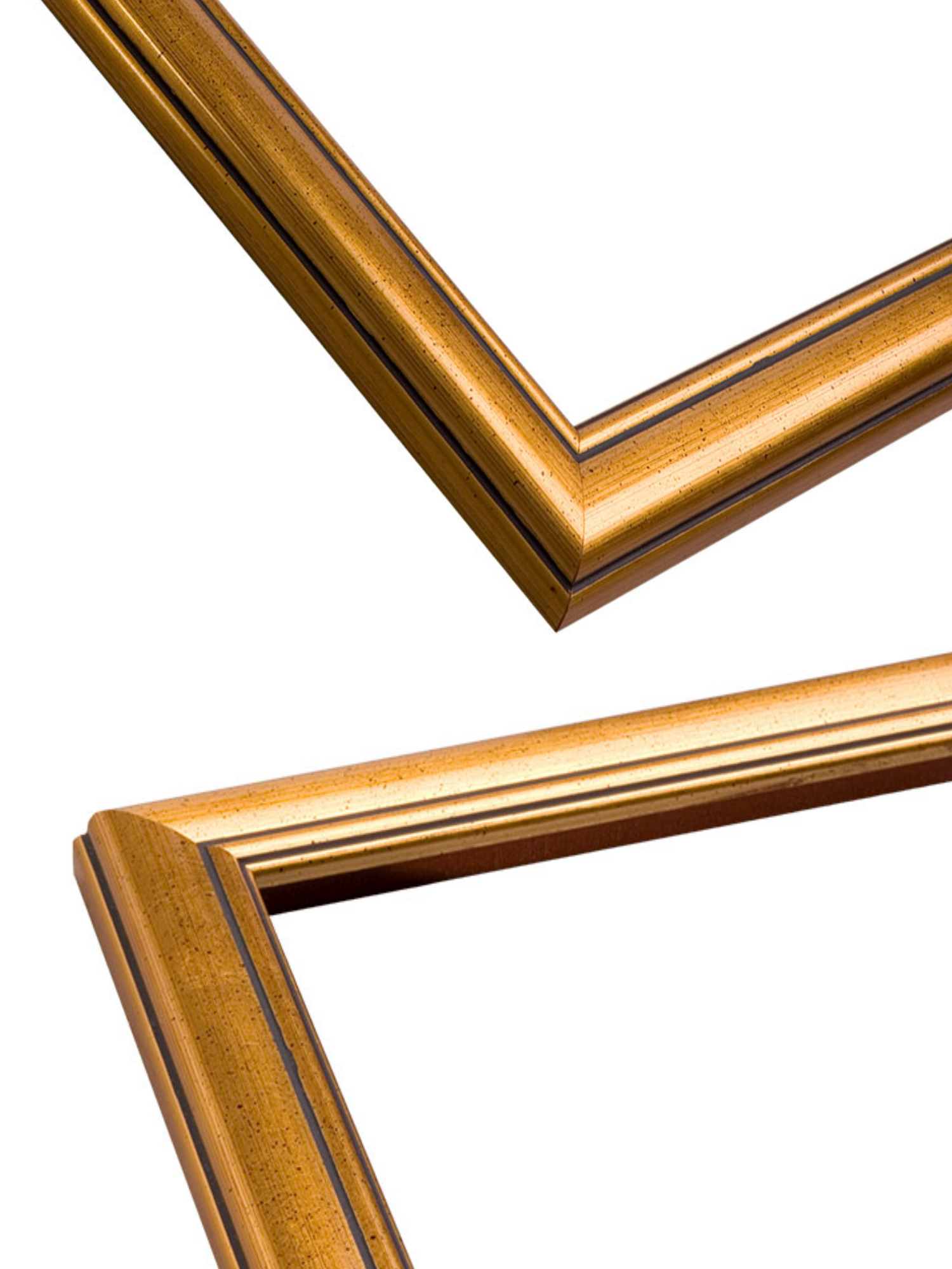 Cushioned Gold picture frame chevron view