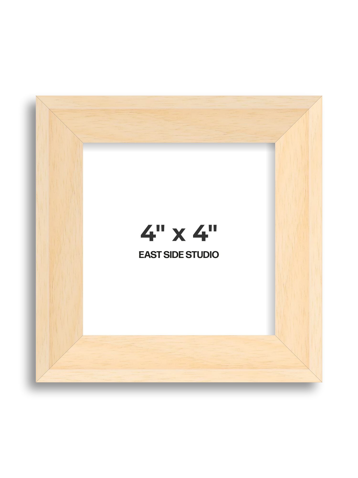 Natural Wood 4" x 4" picture frame