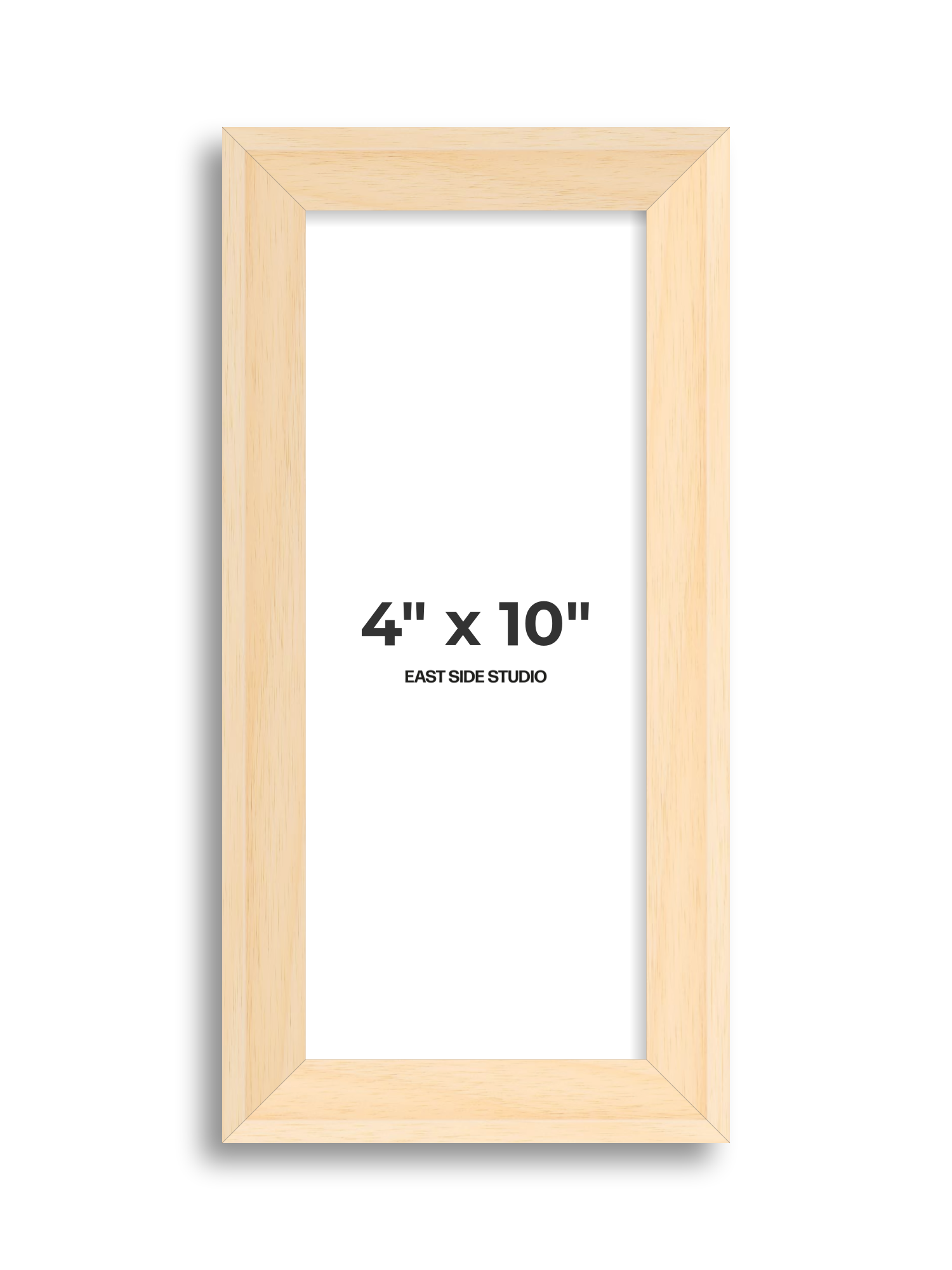Natural Wood 4" x 10" picture frame