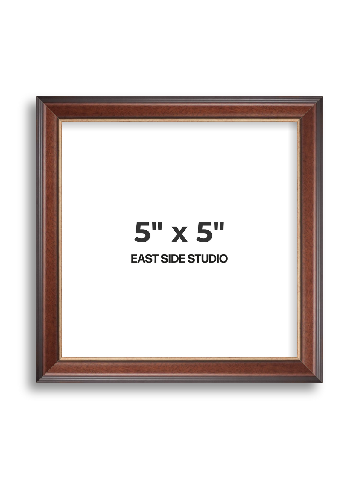 Antique Walnut & Gold 5" x 5" picture frame